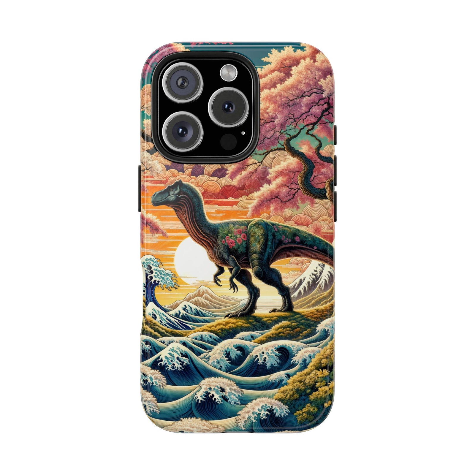 Dino Zen Waves - Dinosaur Phone Case