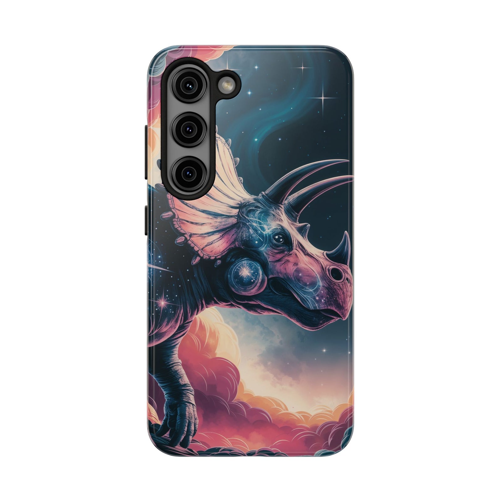 Triceratops Cosmic Adventure - Dinosaur Phone Case