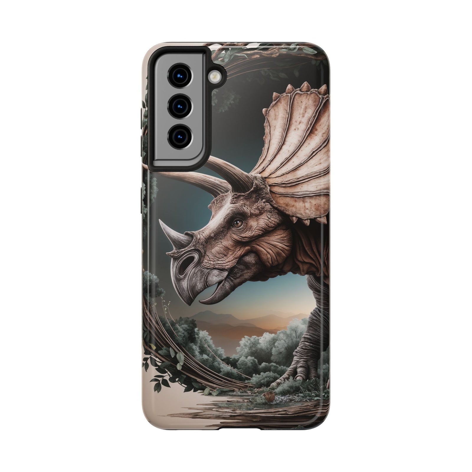 Triceratops Wilderness Adventure - Dinosaur Phone Case