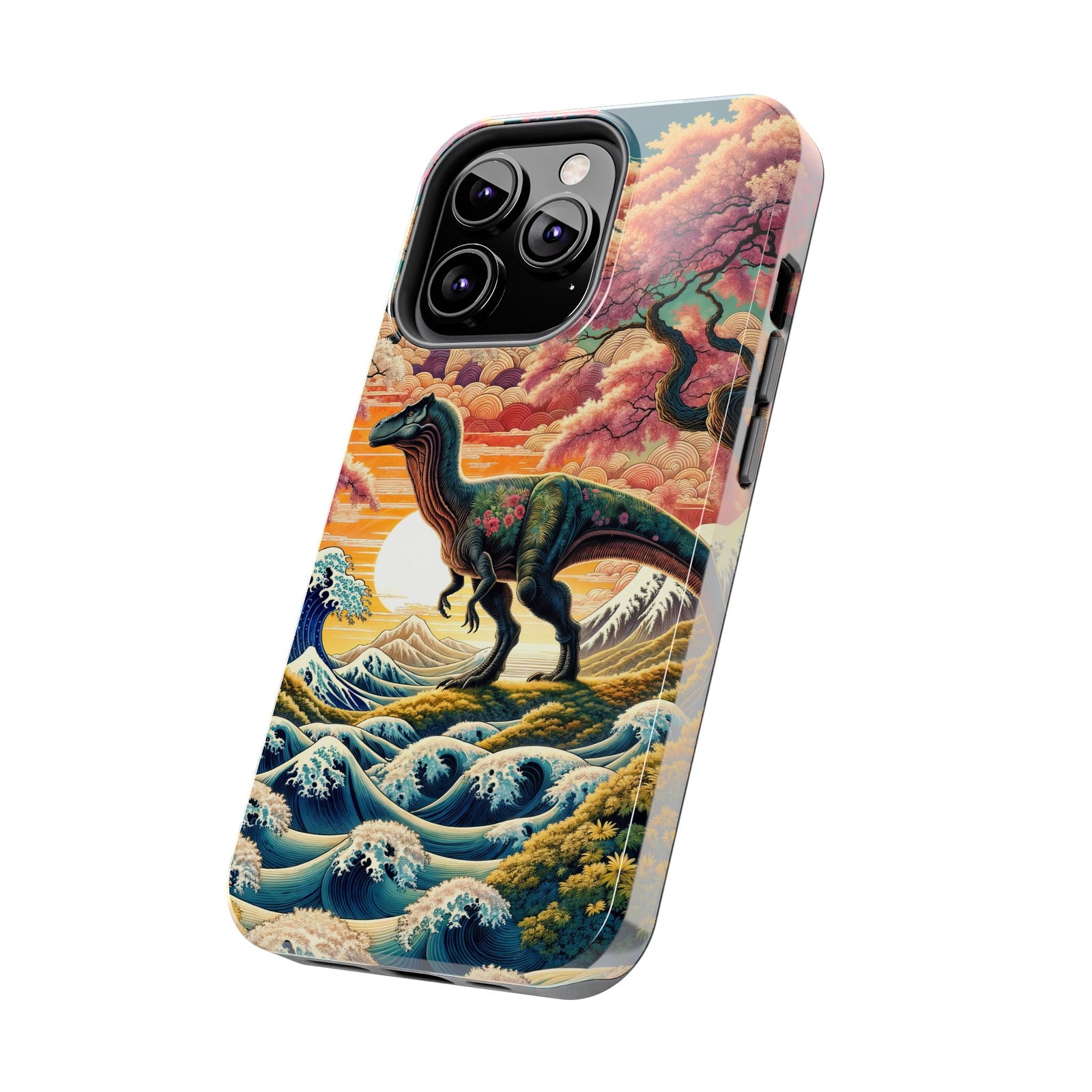 Dino Zen Waves - Dinosaur Phone Case