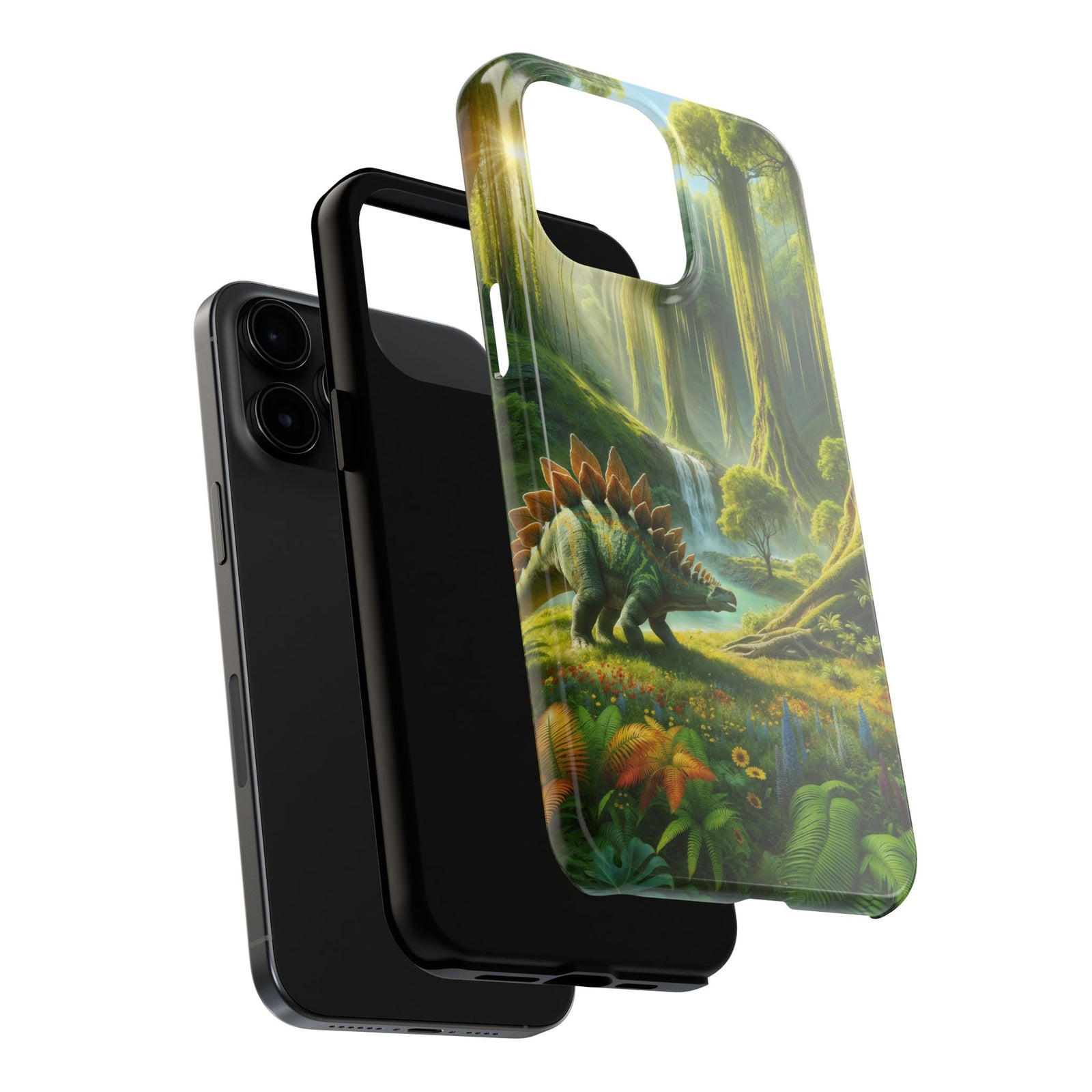 Stegosaurus Paradise Adventure - Dinosaur Phone Case
