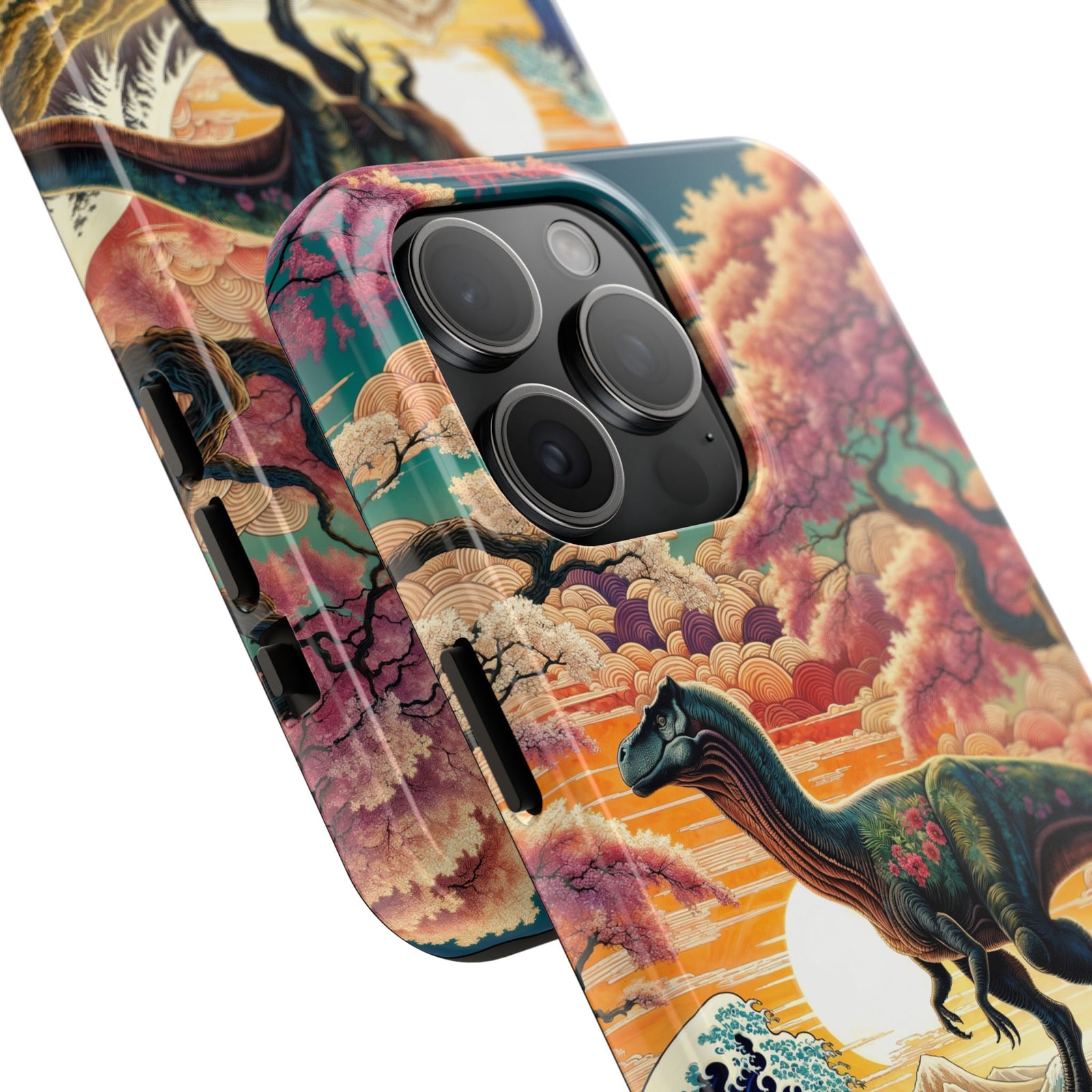 Dino Zen Waves - Dinosaur Phone Case