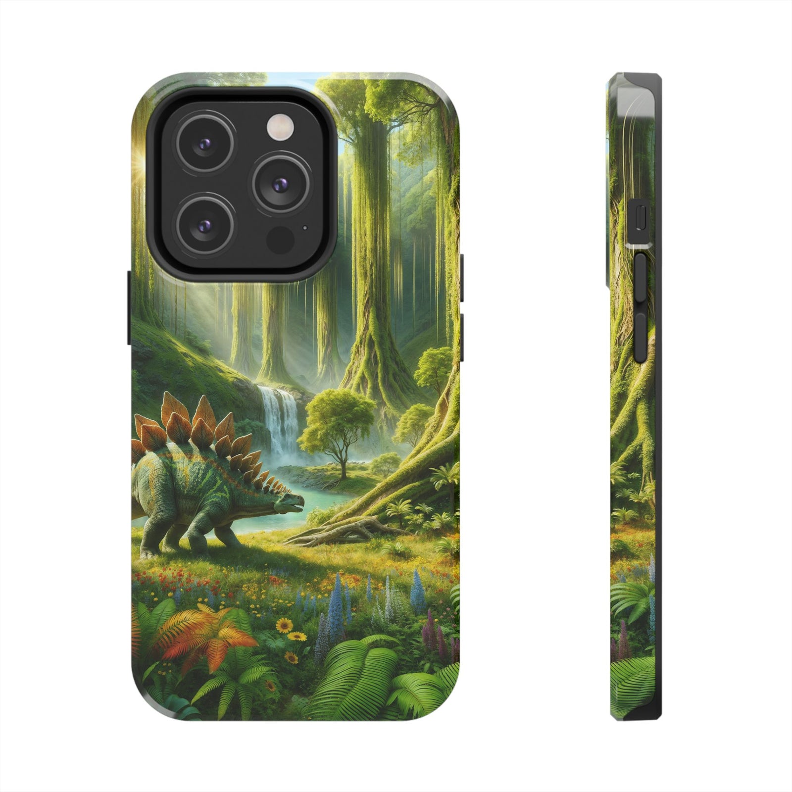 Stegosaurus Paradise Adventure - Dinosaur Phone Case