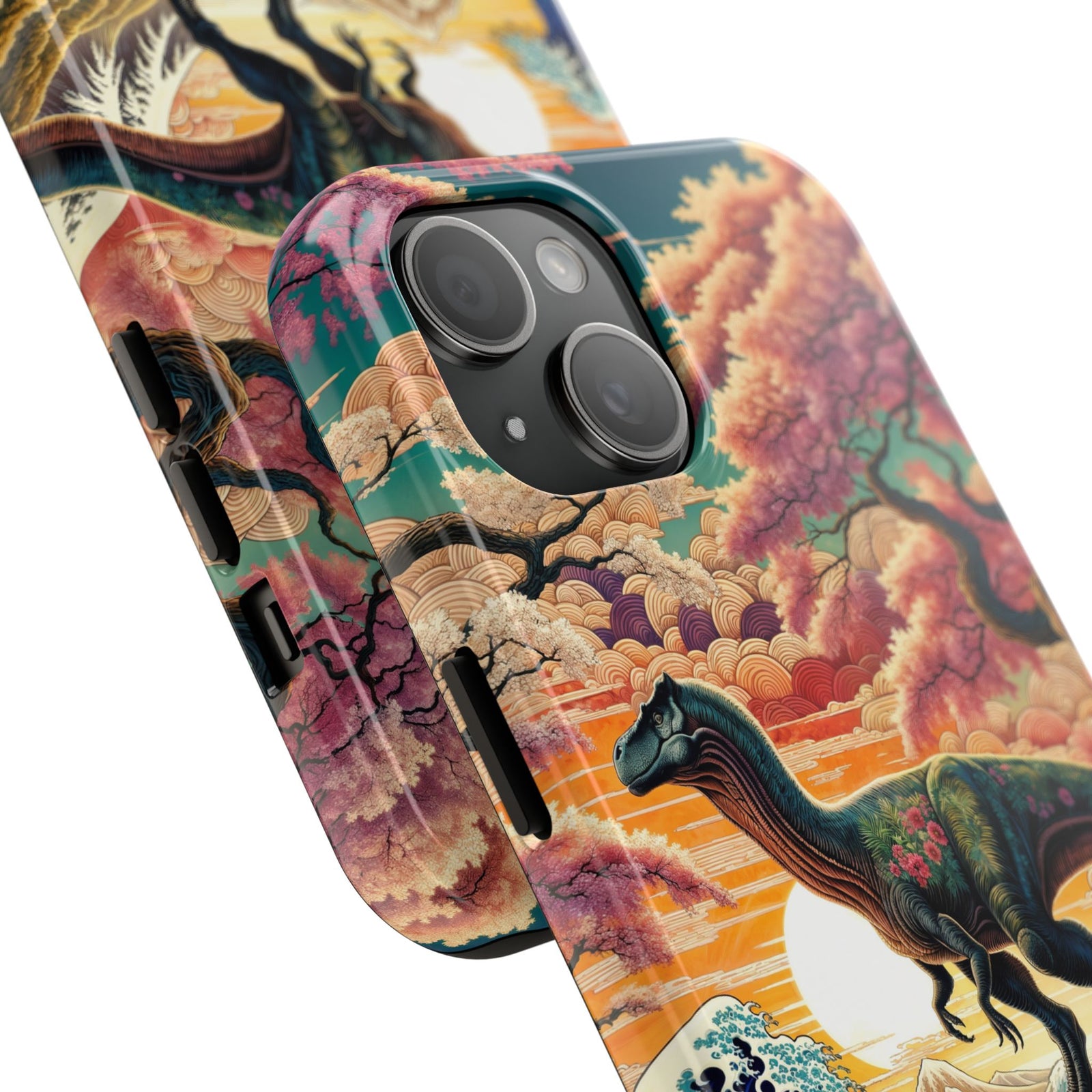 Dino Zen Waves - Dinosaur Phone Case