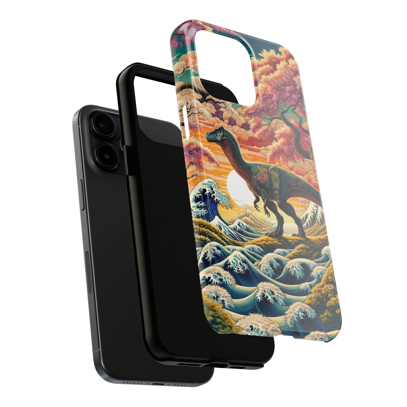 Dino Zen Waves - Dinosaur Phone Case