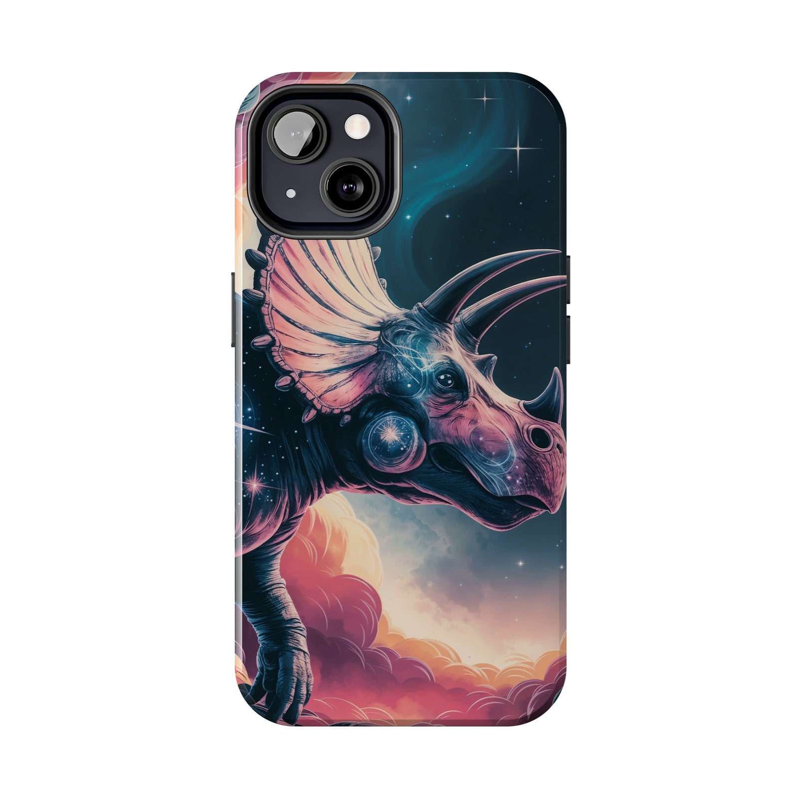 Triceratops Cosmic Adventure - Dinosaur Phone Case