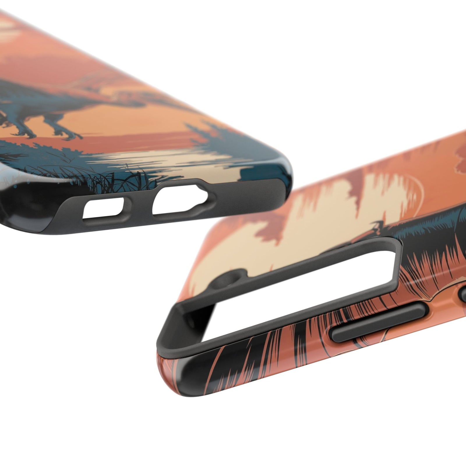 Sunset Pterodactyl Adventure - Dinosaur Phone Case