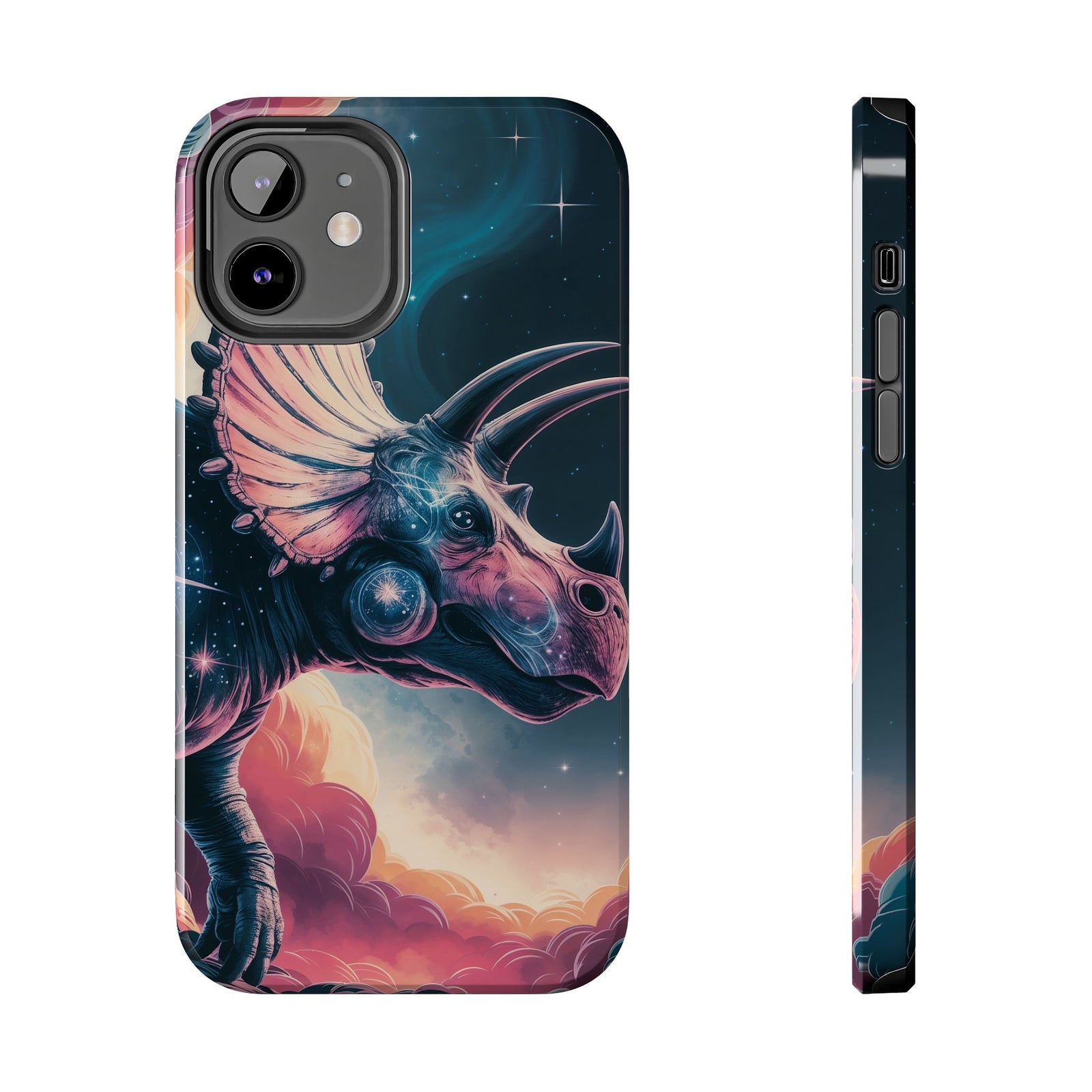 Triceratops Cosmic Adventure - Dinosaur Phone Case