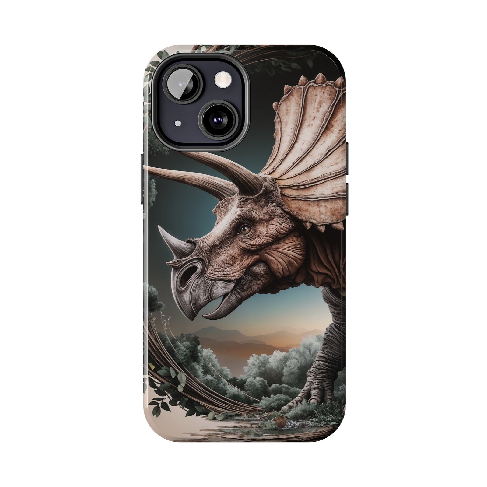 Triceratops Wilderness Adventure - Dinosaur Phone Case