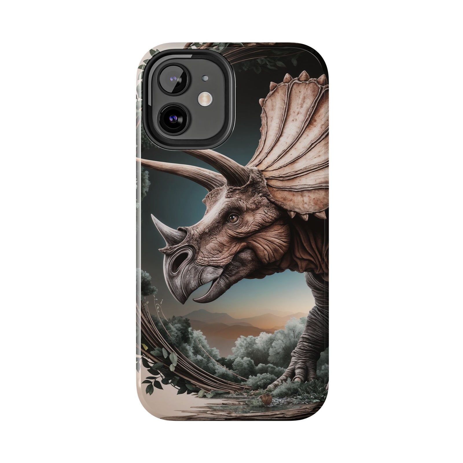 Triceratops Wilderness Adventure - Dinosaur Phone Case