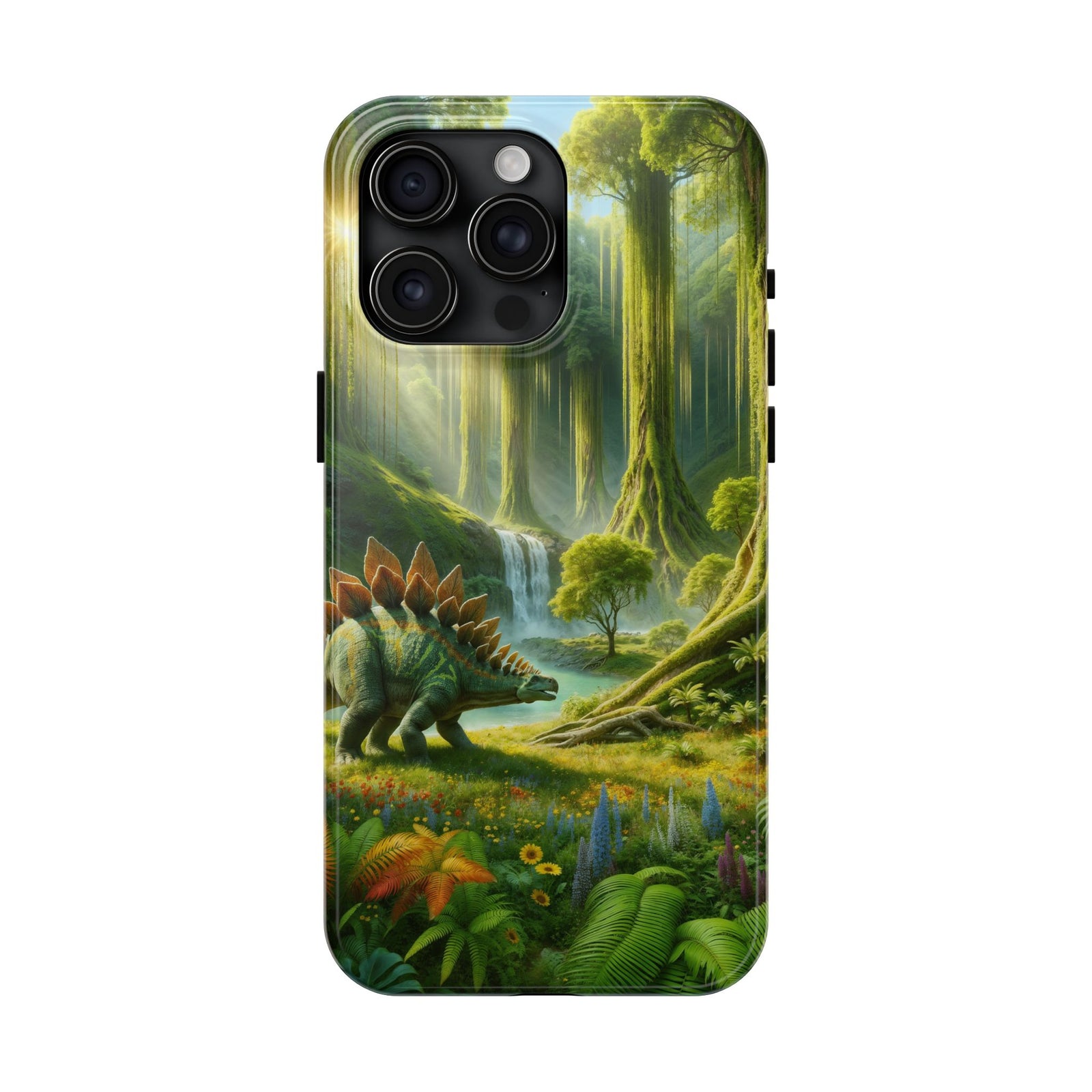 Stegosaurus Paradise Adventure - Dinosaur Phone Case