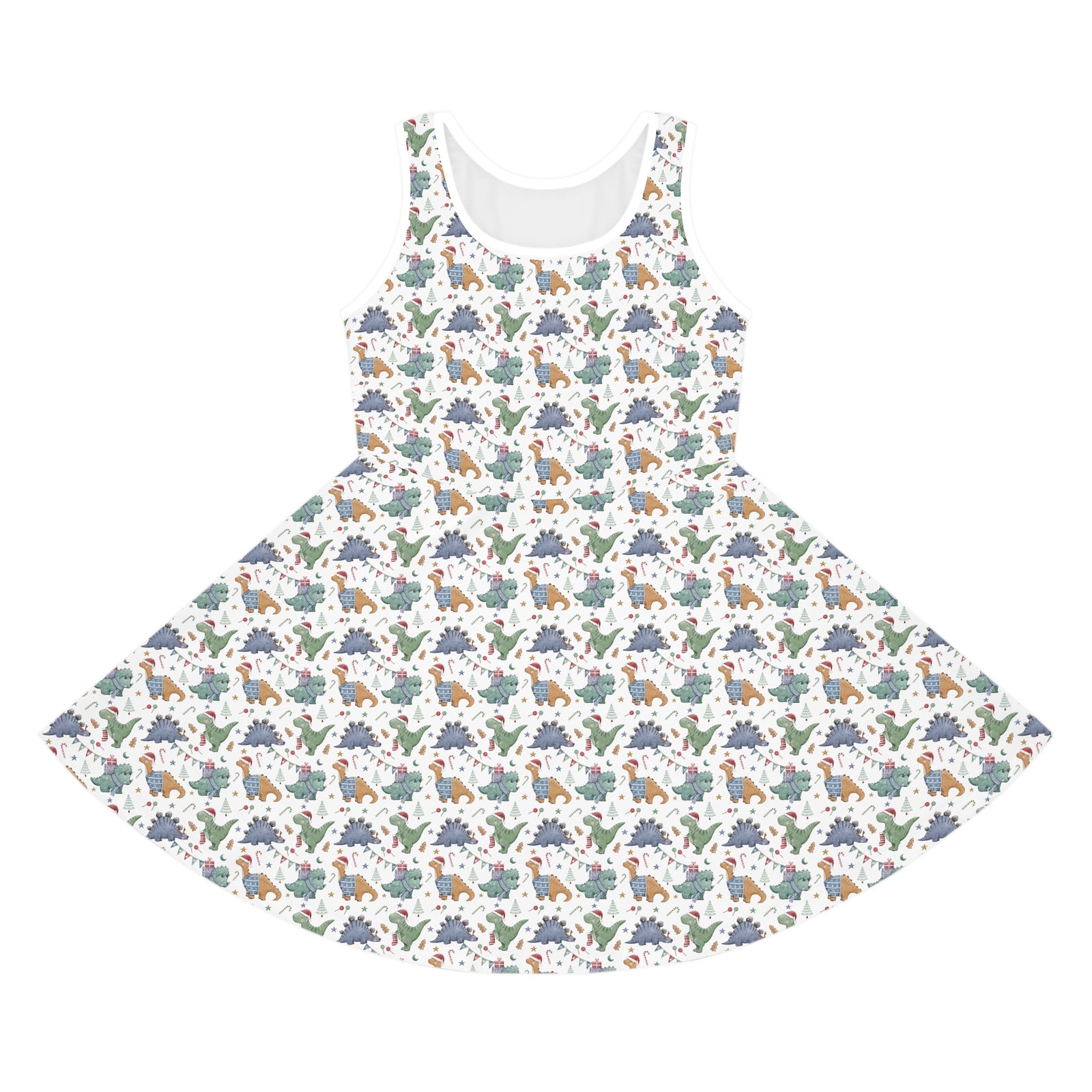 Dino Christmas Party - Girls/Toddler Christmas Dinosaur Dress