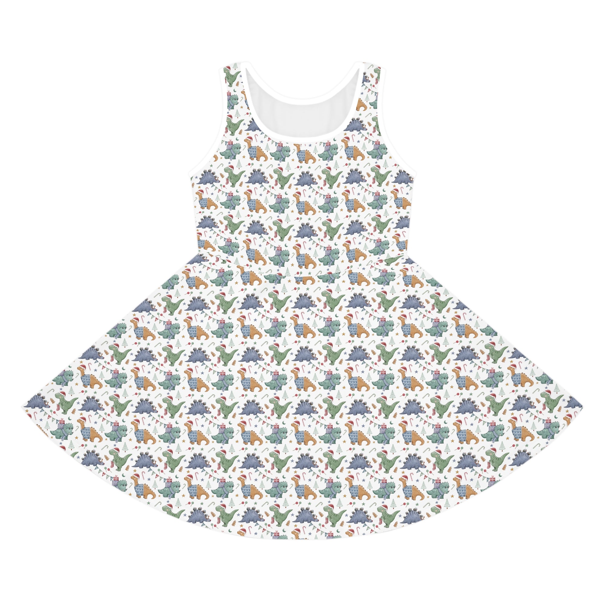 Dino Christmas Party - Girls/Toddler Christmas Dinosaur Dress