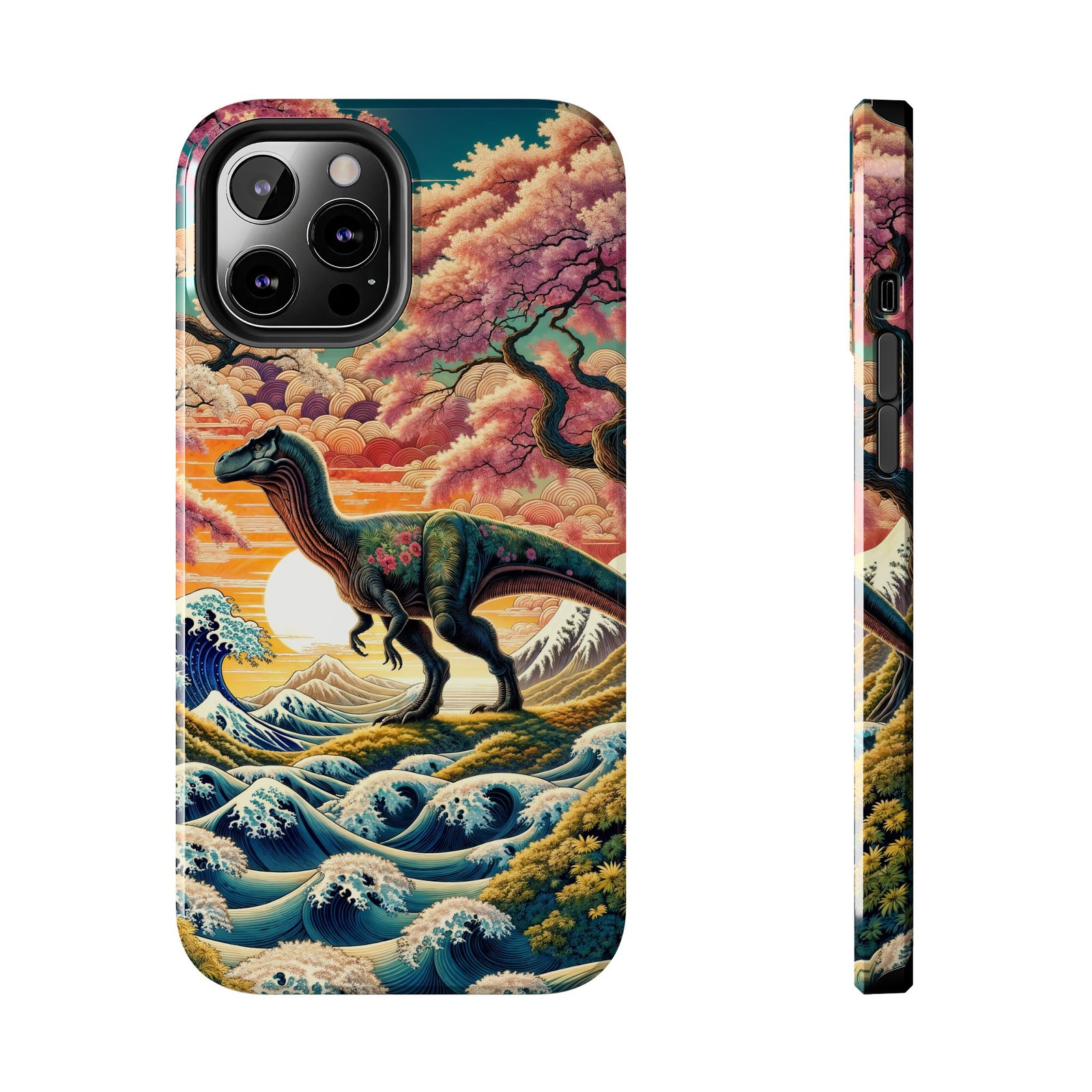 Dino Zen Waves - Dinosaur Phone Case