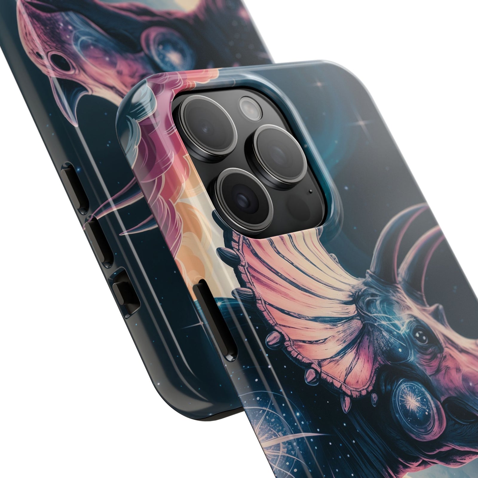 Triceratops Cosmic Adventure - Dinosaur Phone Case