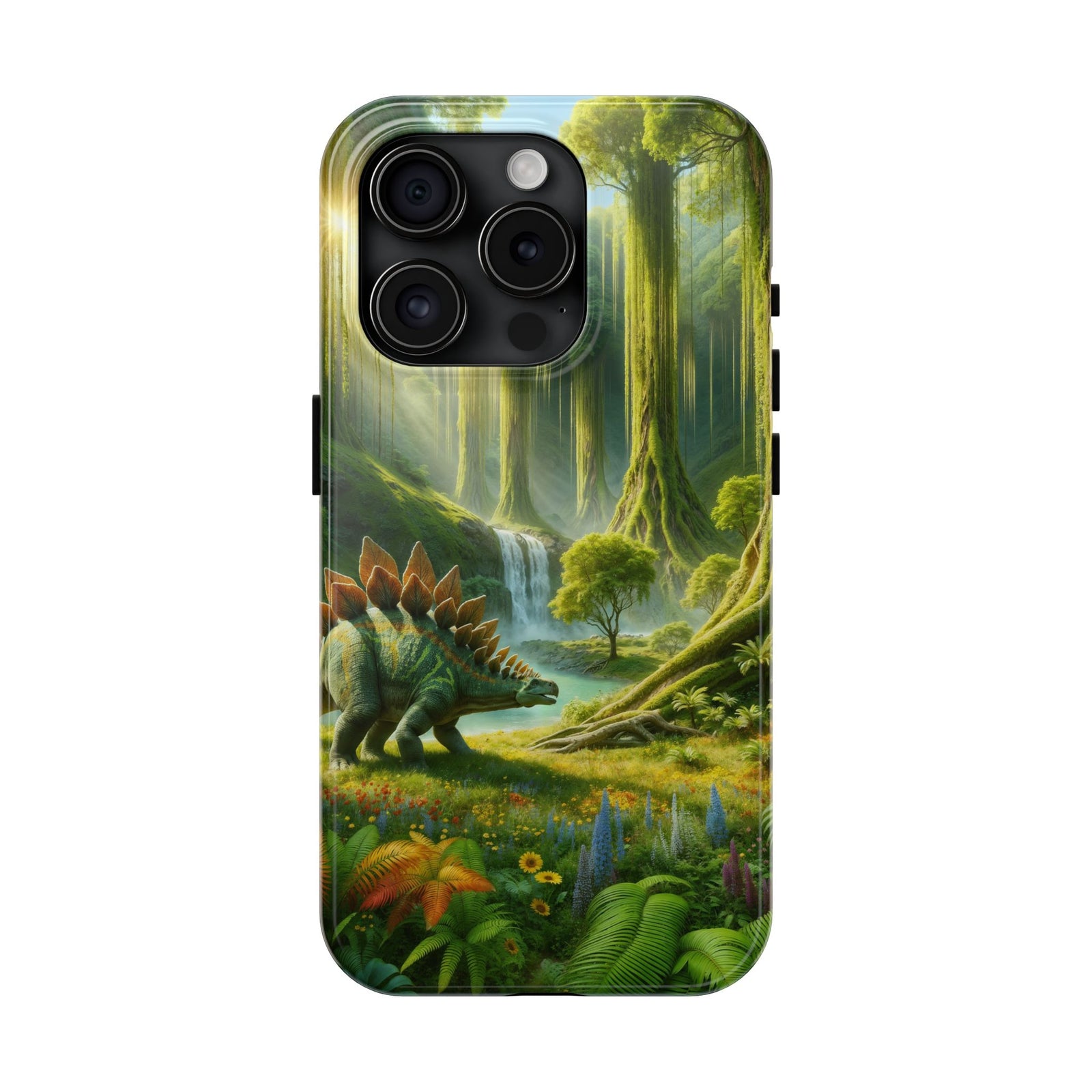 Stegosaurus Paradise Adventure - Dinosaur Phone Case