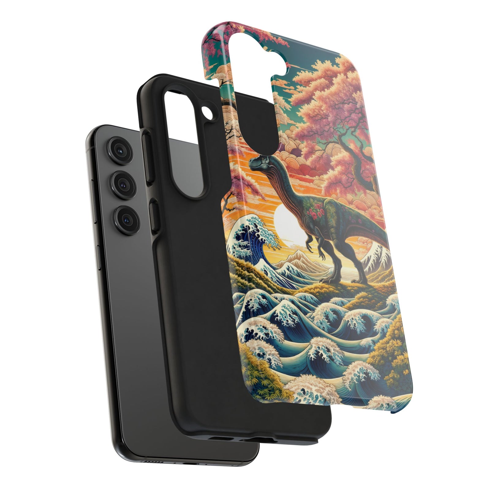 Dino Zen Waves - Dinosaur Phone Case