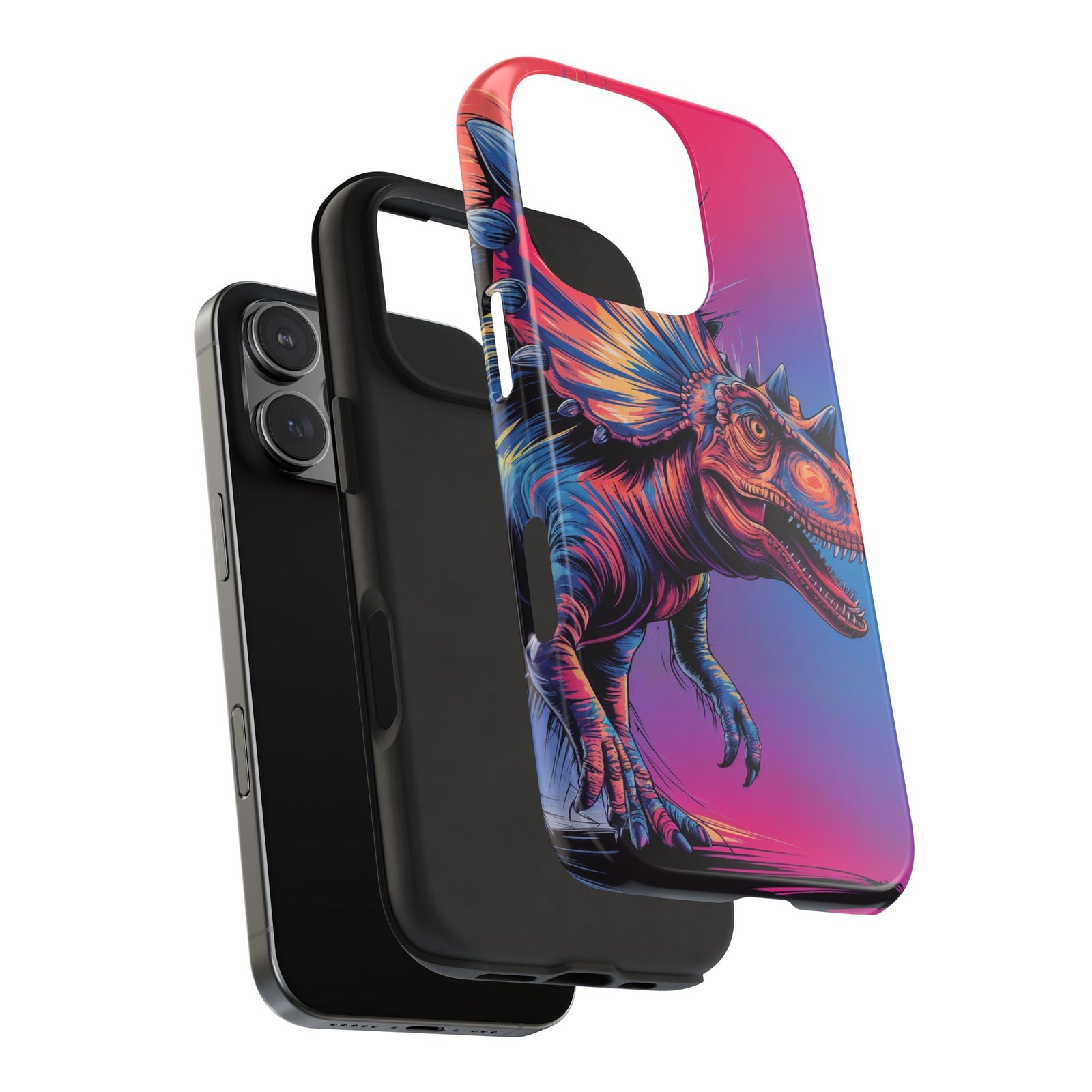 Styracosaurus Neon Roar - Dinosaur Phone Case