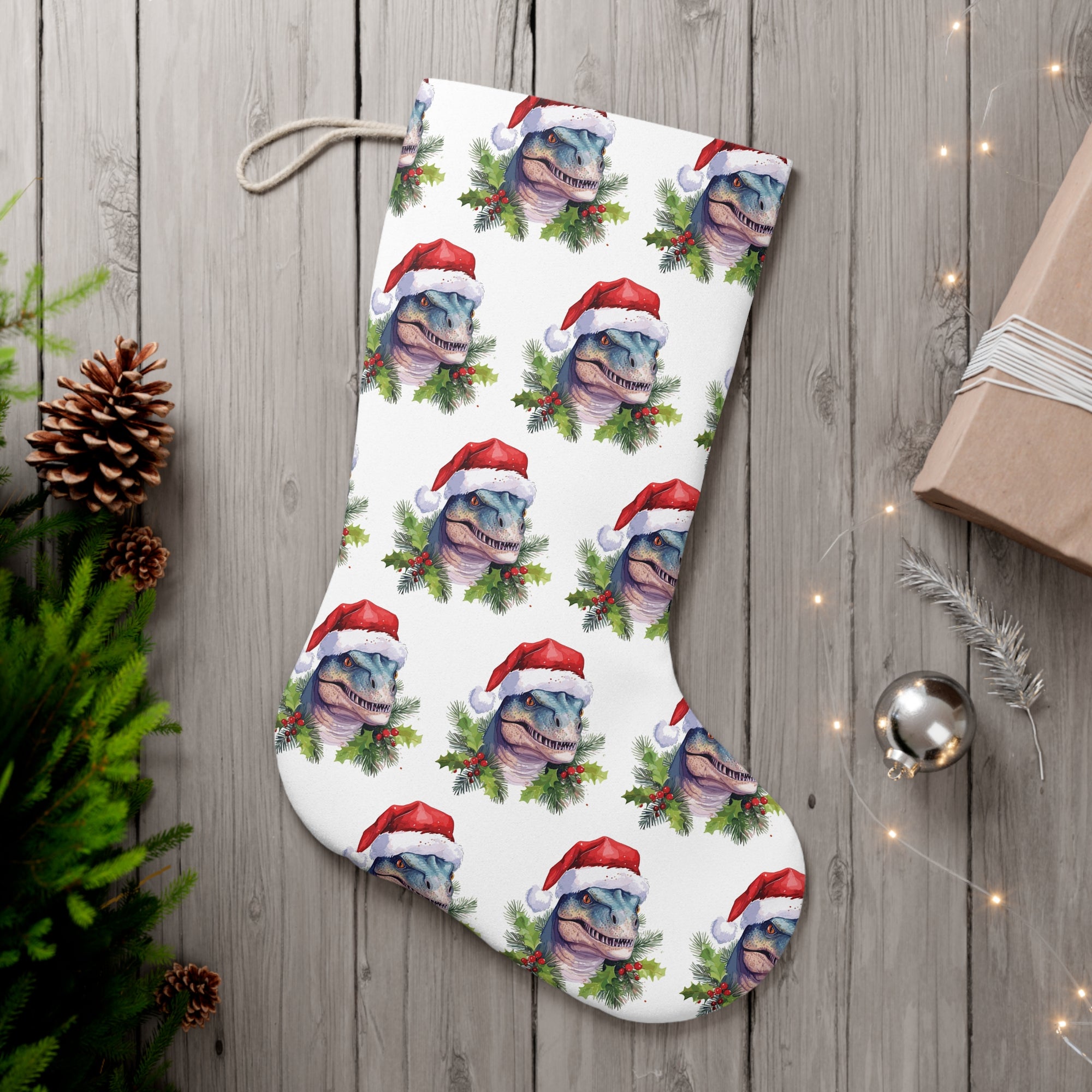 Dino Holly - Dinosaur Christmas Stocking