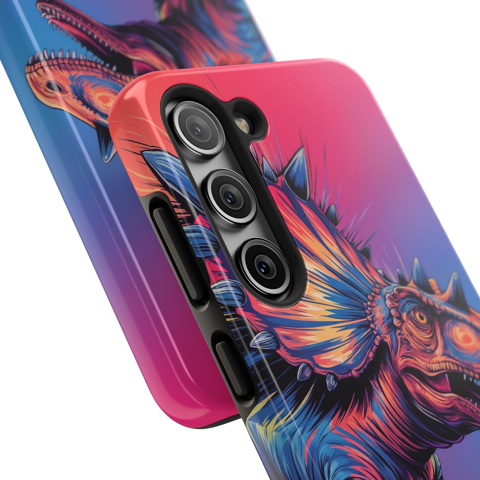 Styracosaurus Neon Roar - Dinosaur Phone Case