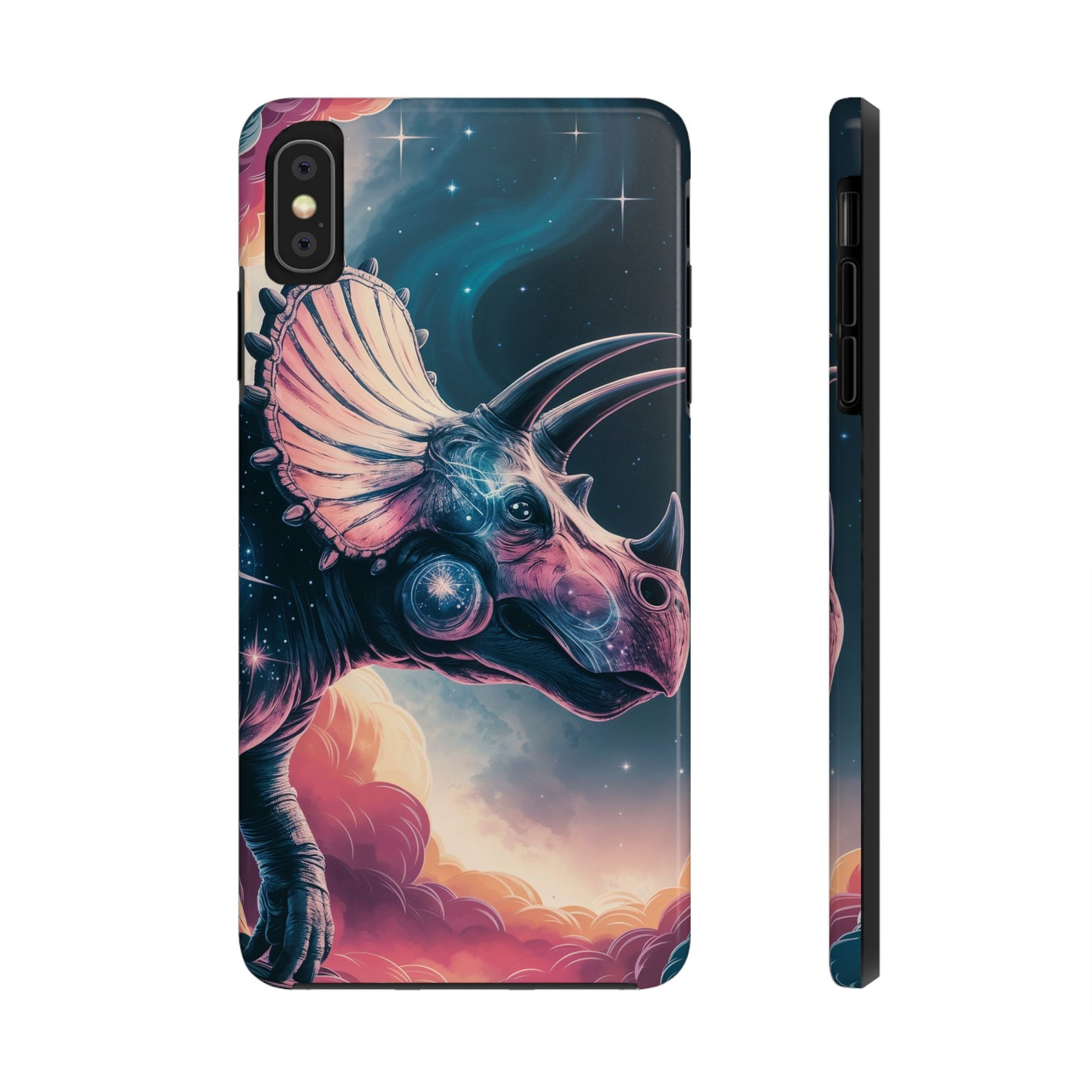 Triceratops Cosmic Adventure - Dinosaur Phone Case