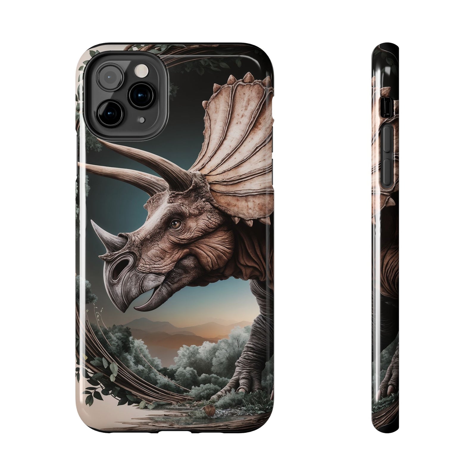 Triceratops Wilderness Adventure - Dinosaur Phone Case