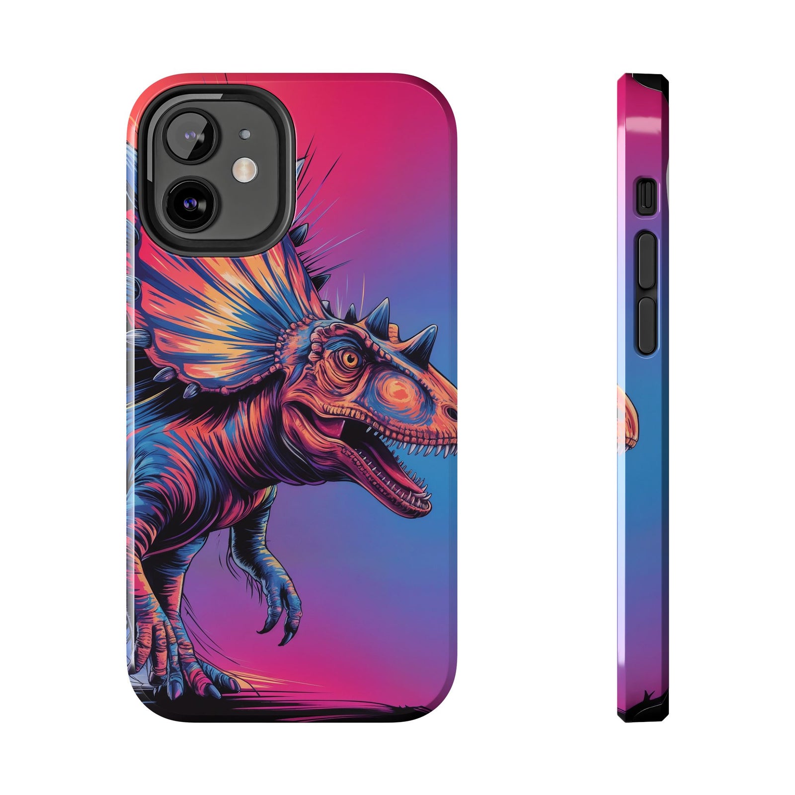 Styracosaurus Neon Roar - Dinosaur Phone Case