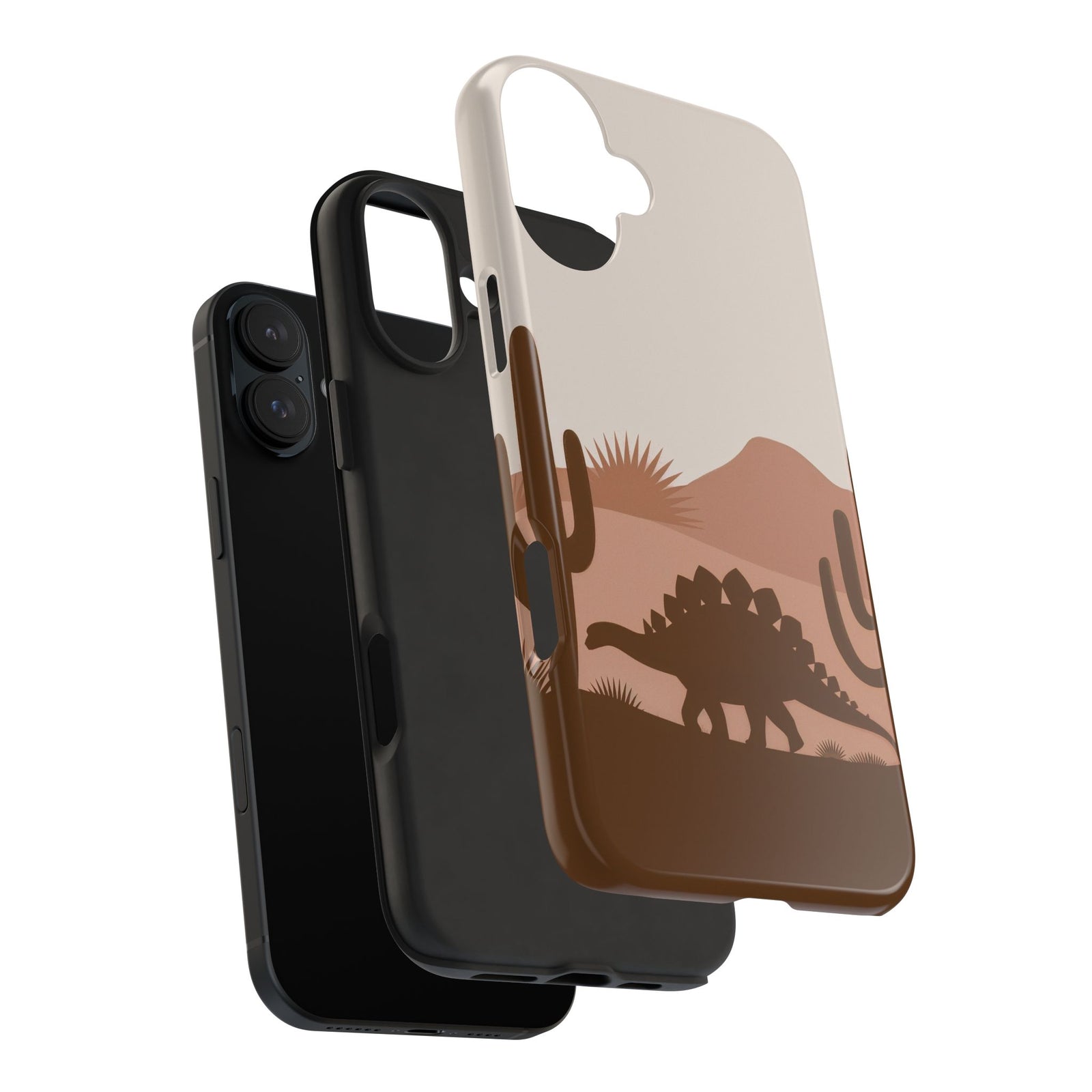Desert Dino Silhouette - Dinosaur Phone Case