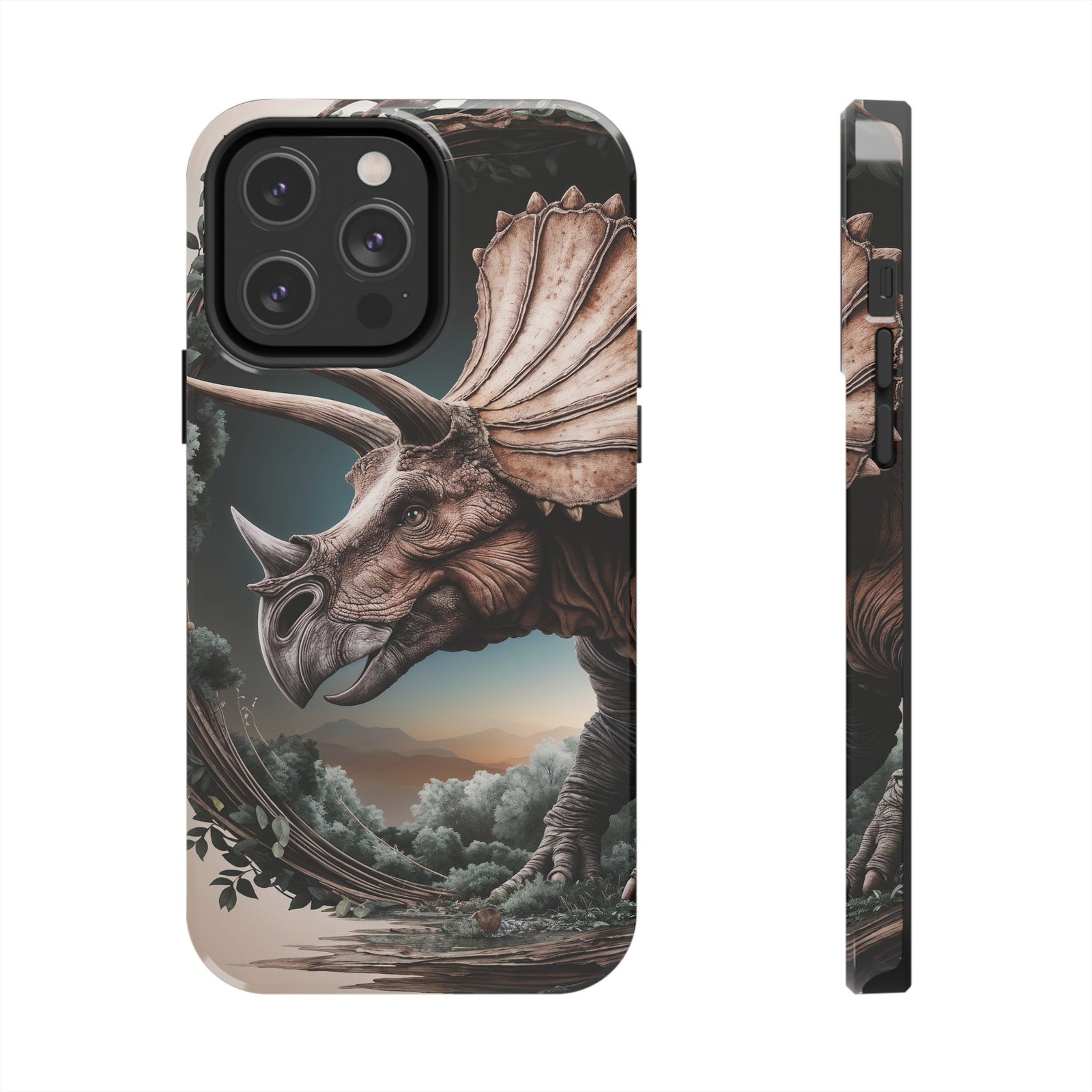 Triceratops Wilderness Adventure - Dinosaur Phone Case