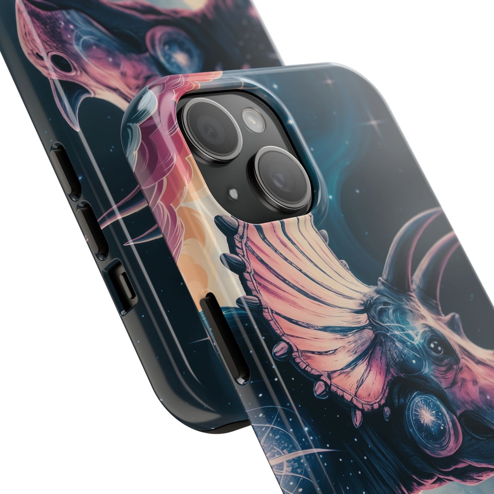 Triceratops Cosmic Adventure - Dinosaur Phone Case