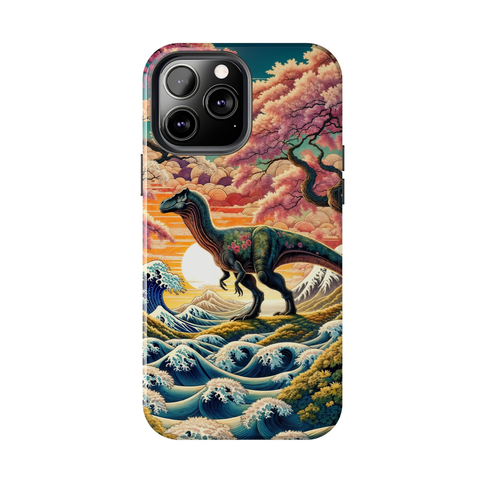 Dino Zen Waves - Dinosaur Phone Case