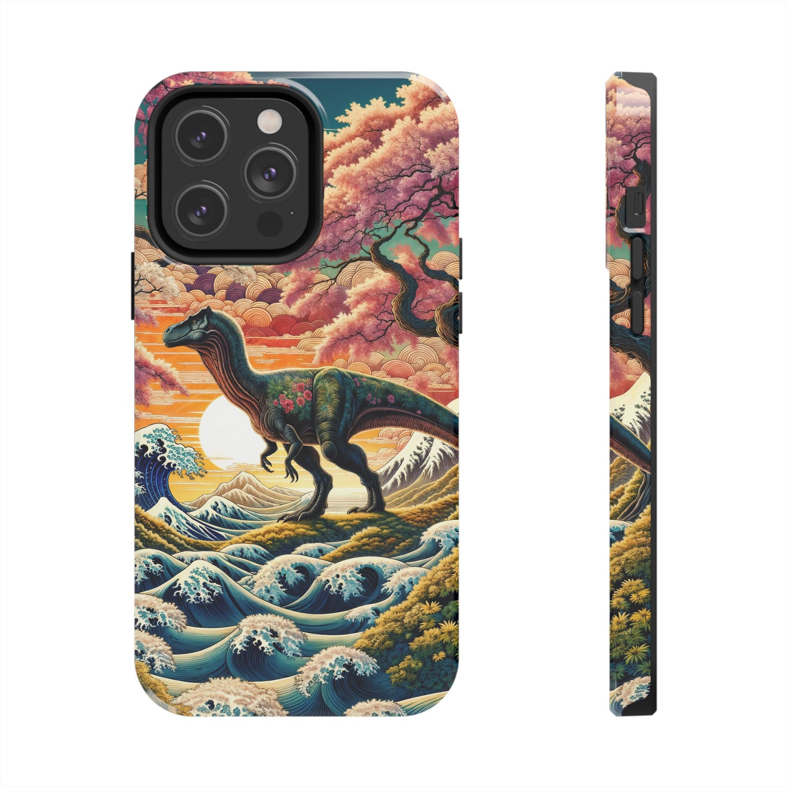 Dino Zen Waves - Dinosaur Phone Case