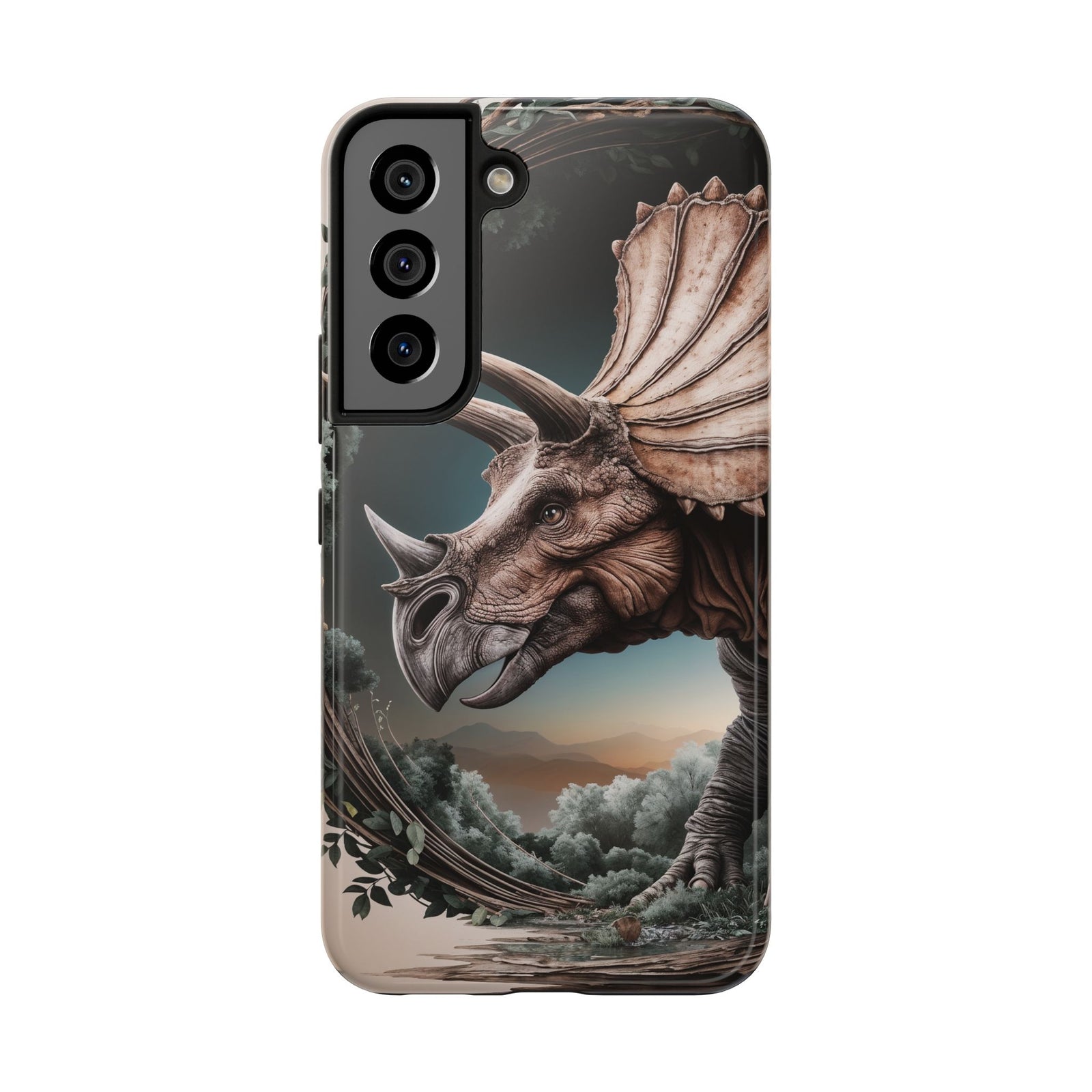 Triceratops Wilderness Adventure - Dinosaur Phone Case