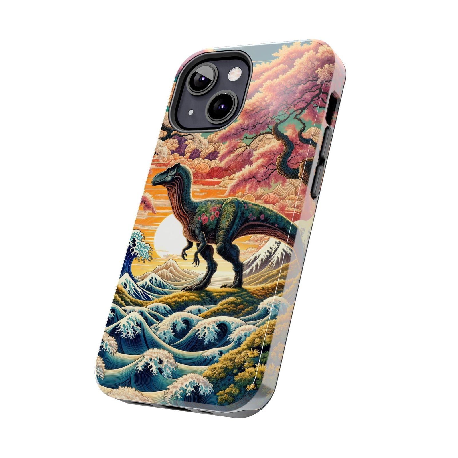 Dino Zen Waves - Dinosaur Phone Case