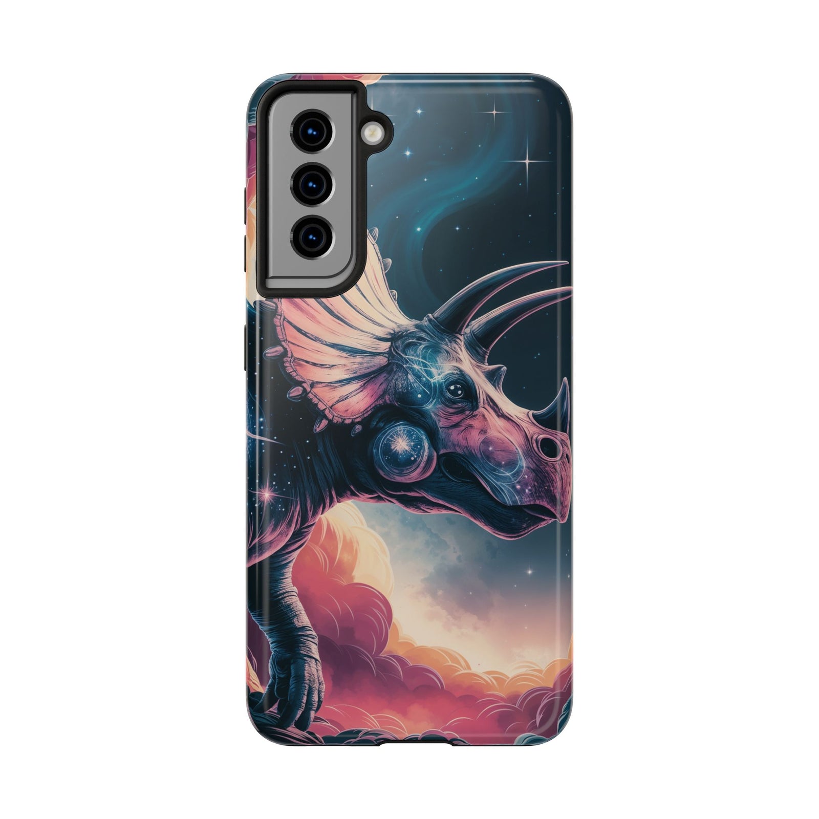 Triceratops Cosmic Adventure - Dinosaur Phone Case