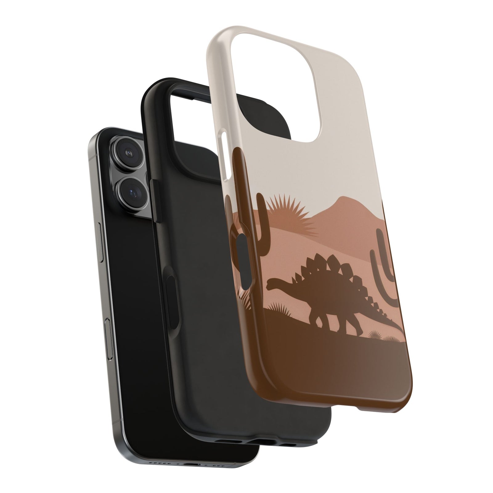 Desert Dino Silhouette - Dinosaur Phone Case