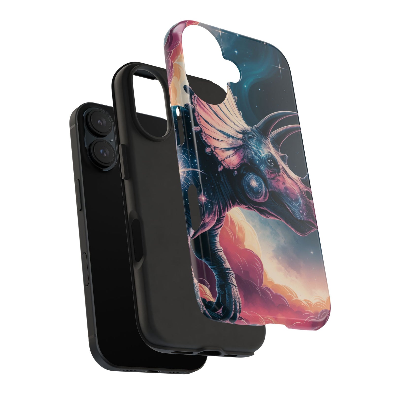 Triceratops Cosmic Adventure - Dinosaur Phone Case