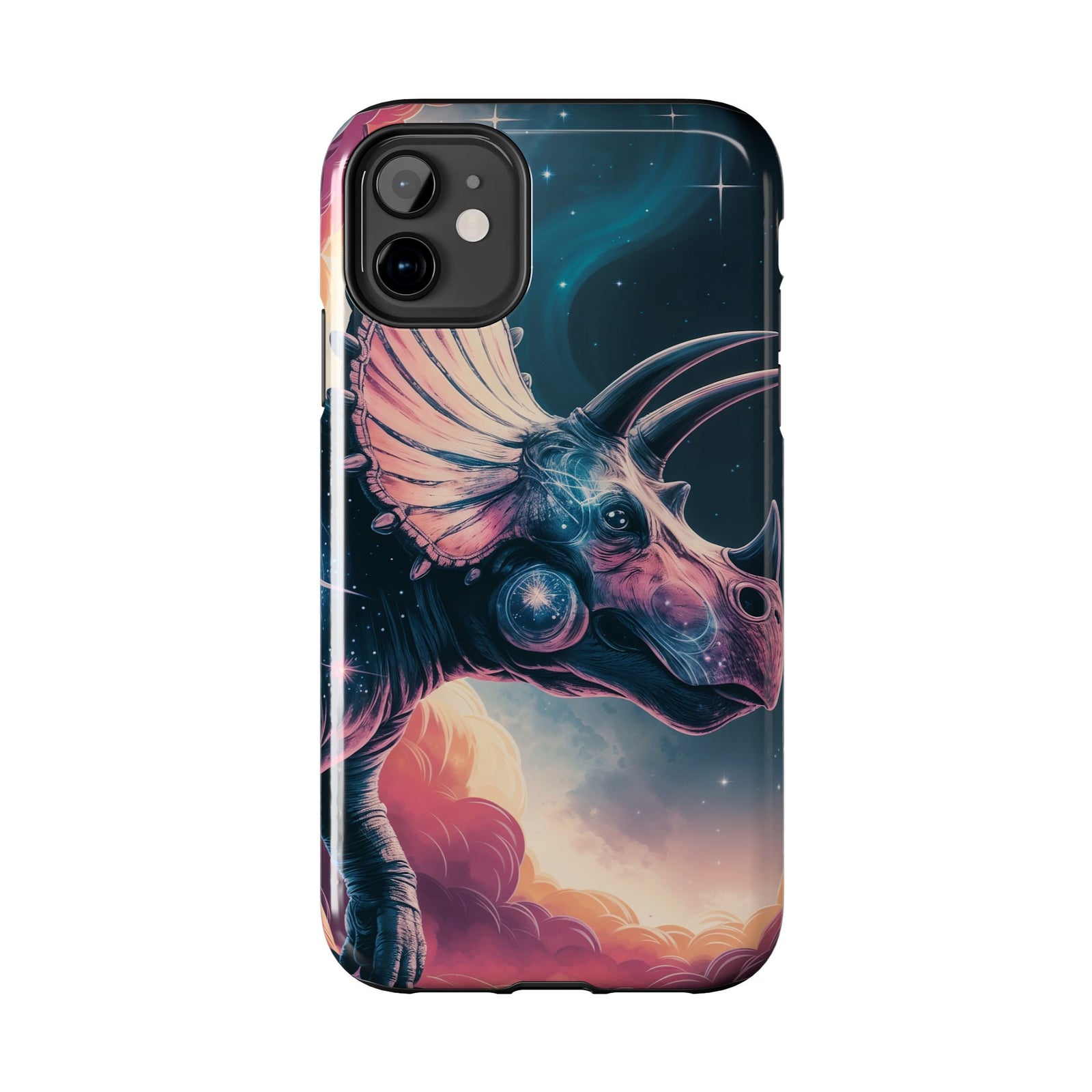Triceratops Cosmic Adventure - Dinosaur Phone Case