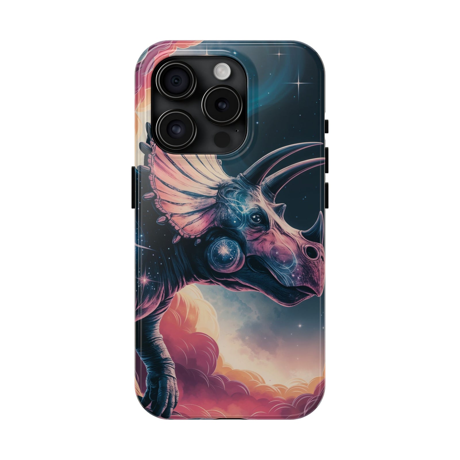 Triceratops Cosmic Adventure - Dinosaur Phone Case