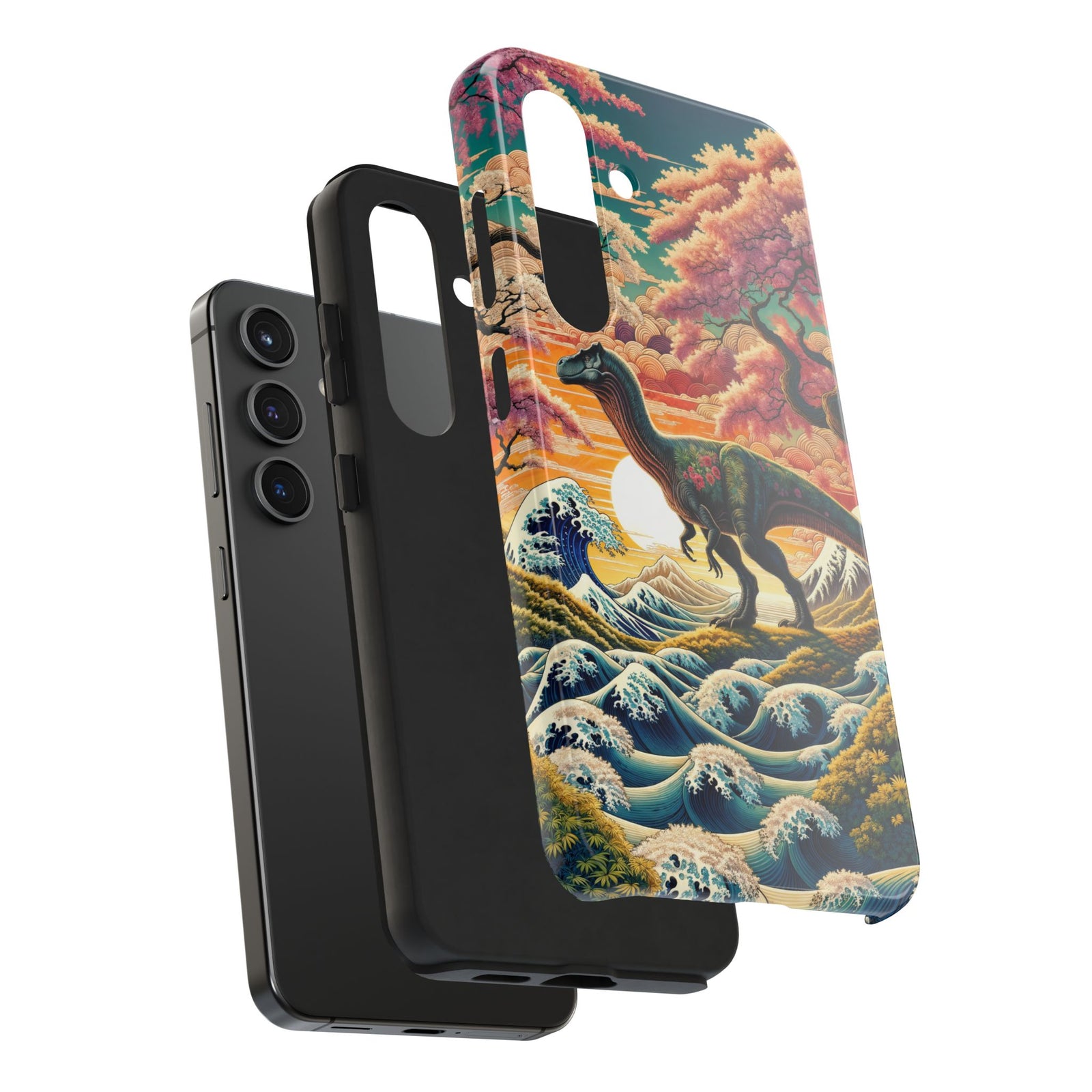 Dino Zen Waves - Dinosaur Phone Case