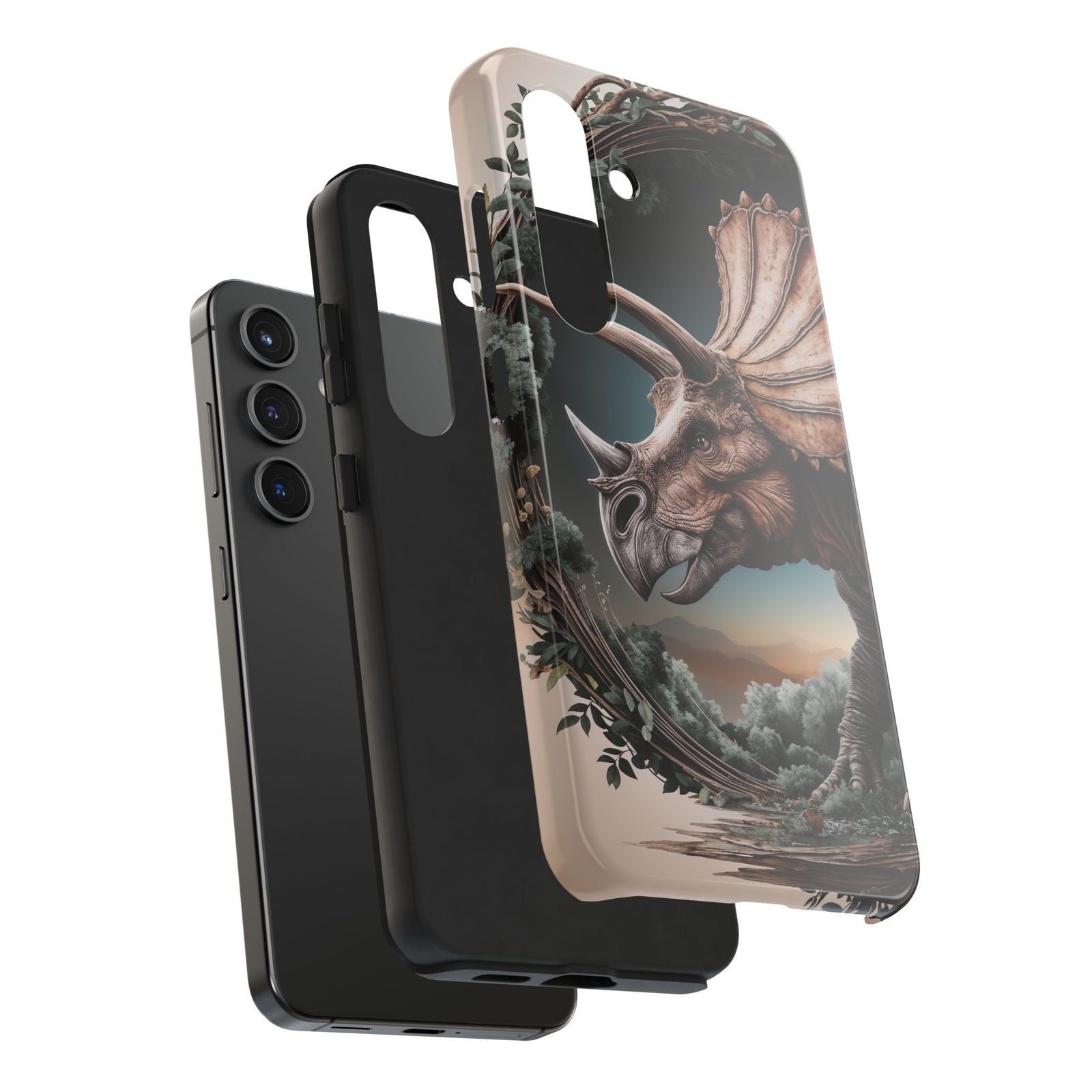 Triceratops Wilderness Adventure - Dinosaur Phone Case