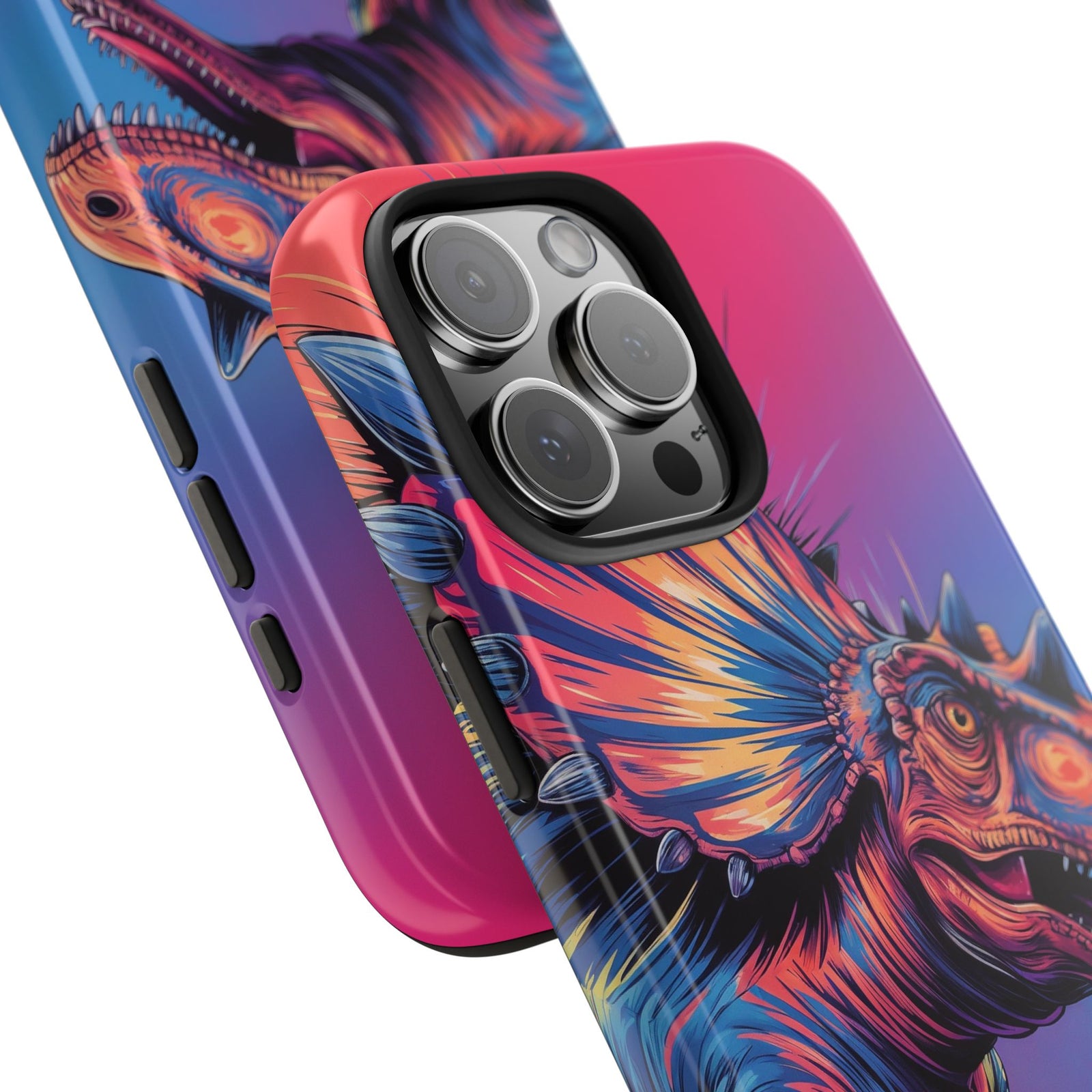 Styracosaurus Neon Roar - Dinosaur Phone Case