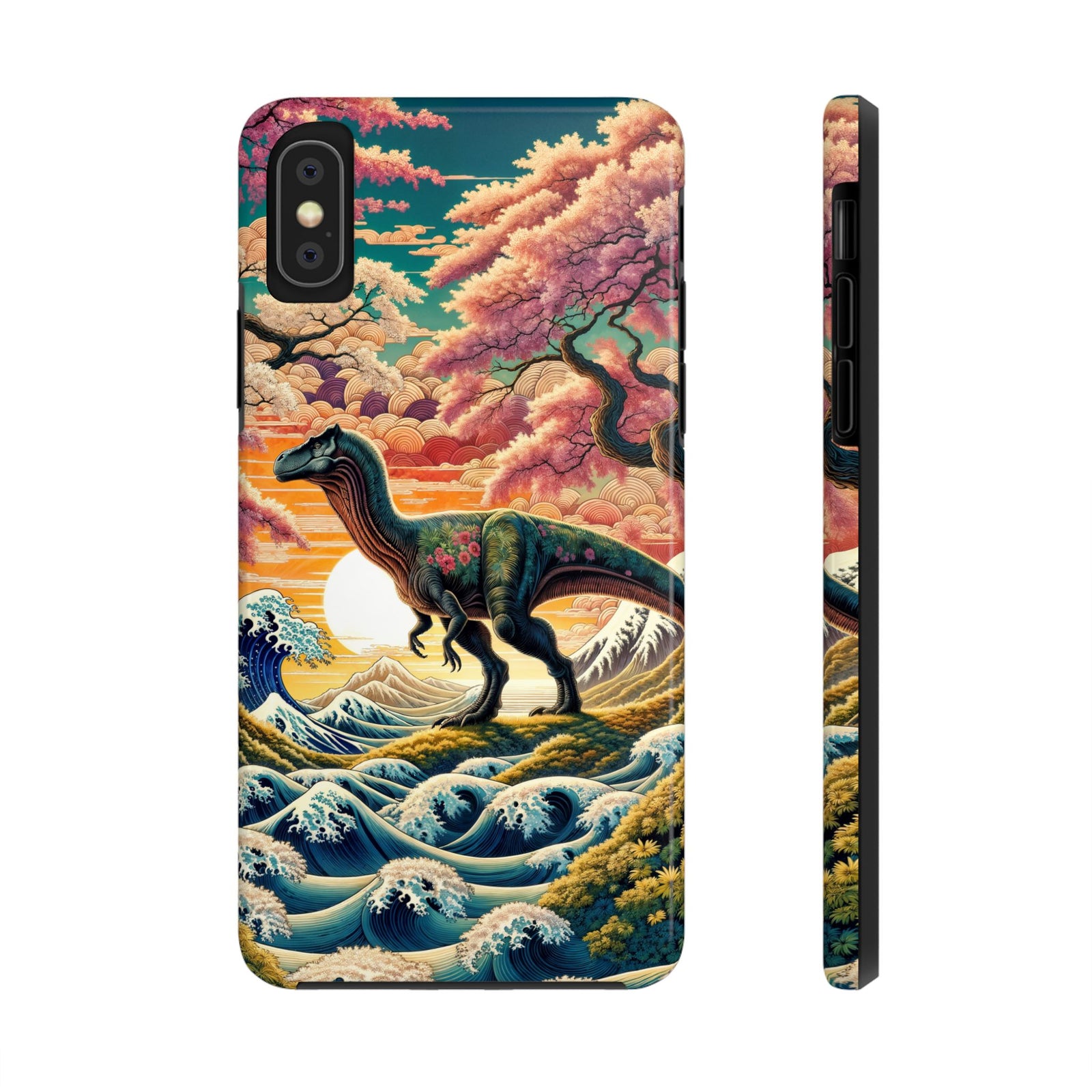 Dino Zen Waves - Dinosaur Phone Case