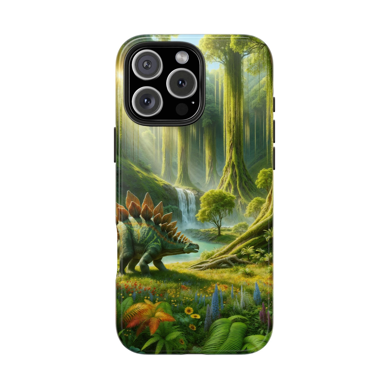Stegosaurus Paradise Adventure - Dinosaur Phone Case