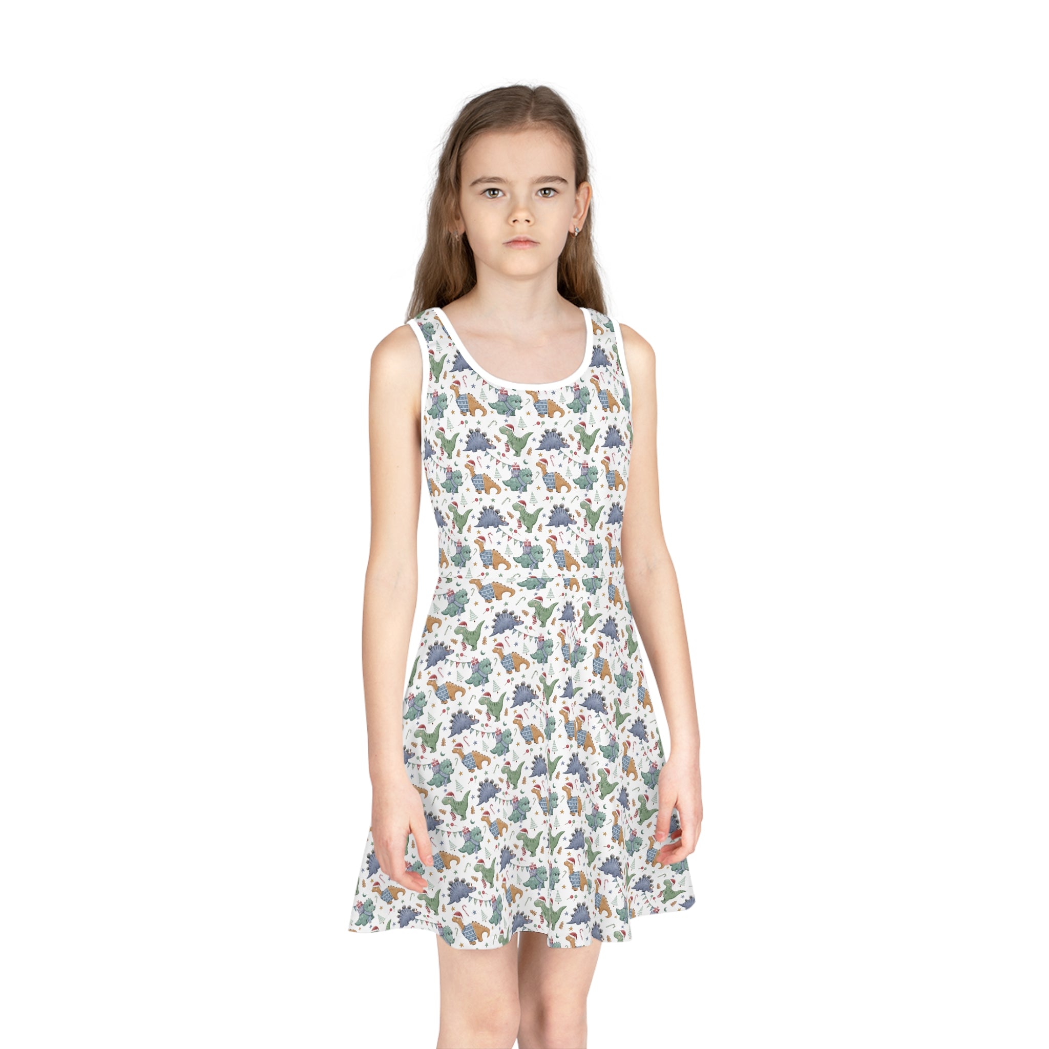 christmas dinosaur dress Noel Dinosaur Dress Red / 4-5 Years