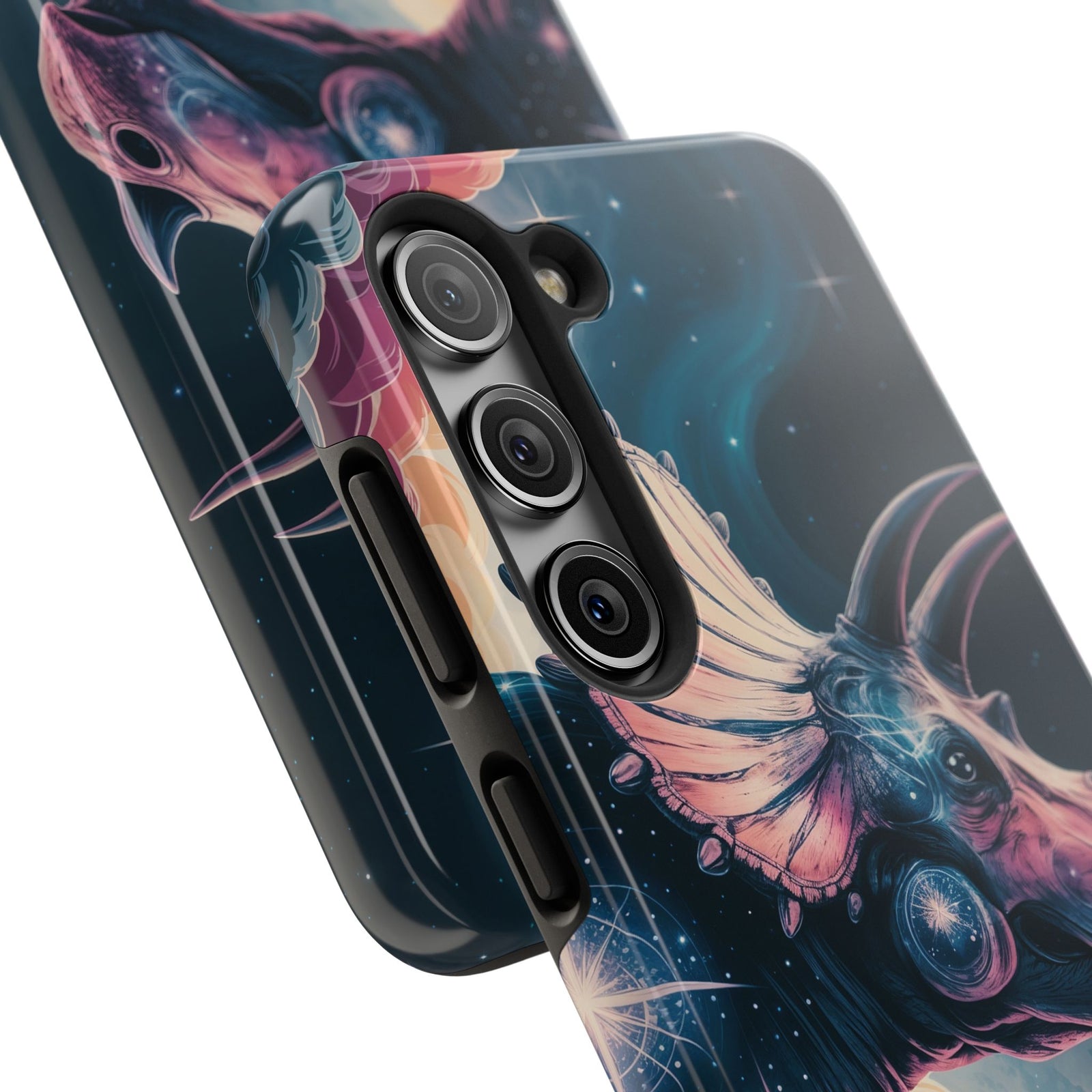 Triceratops Cosmic Adventure - Dinosaur Phone Case