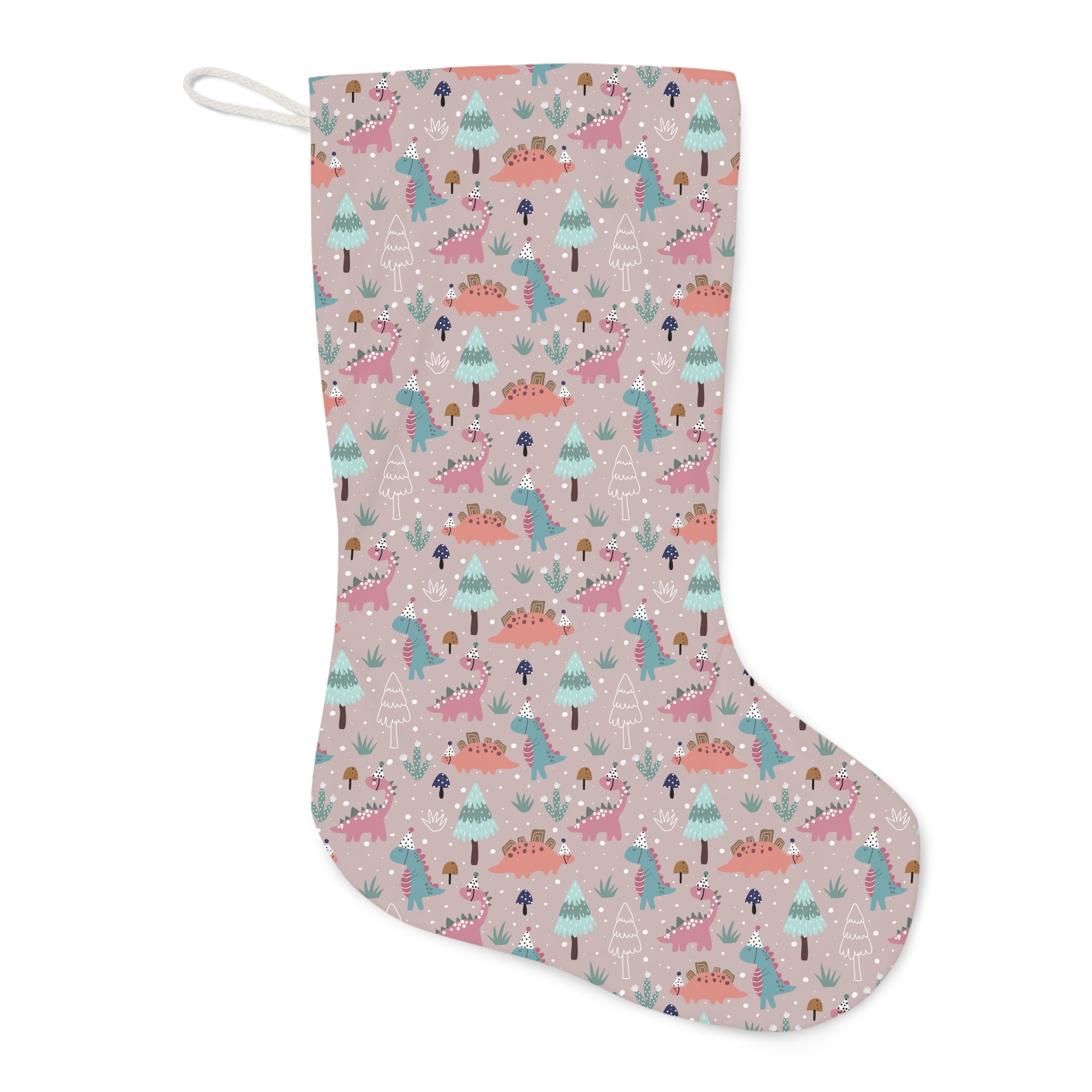 Winter Wonderland - Christmas Dinosaur Stocking