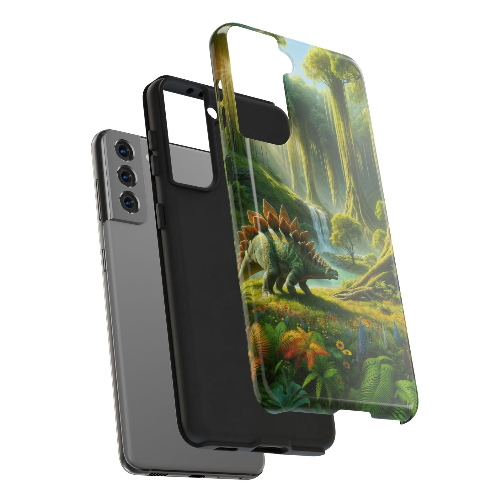 Stegosaurus Paradise Adventure - Dinosaur Phone Case
