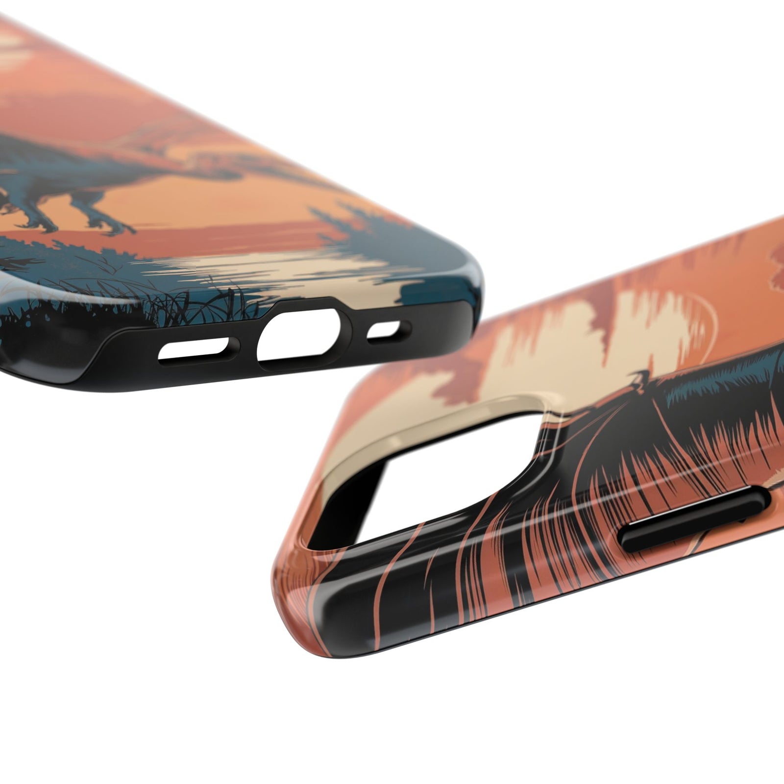 Sunset Pterodactyl Adventure - Dinosaur Phone Case