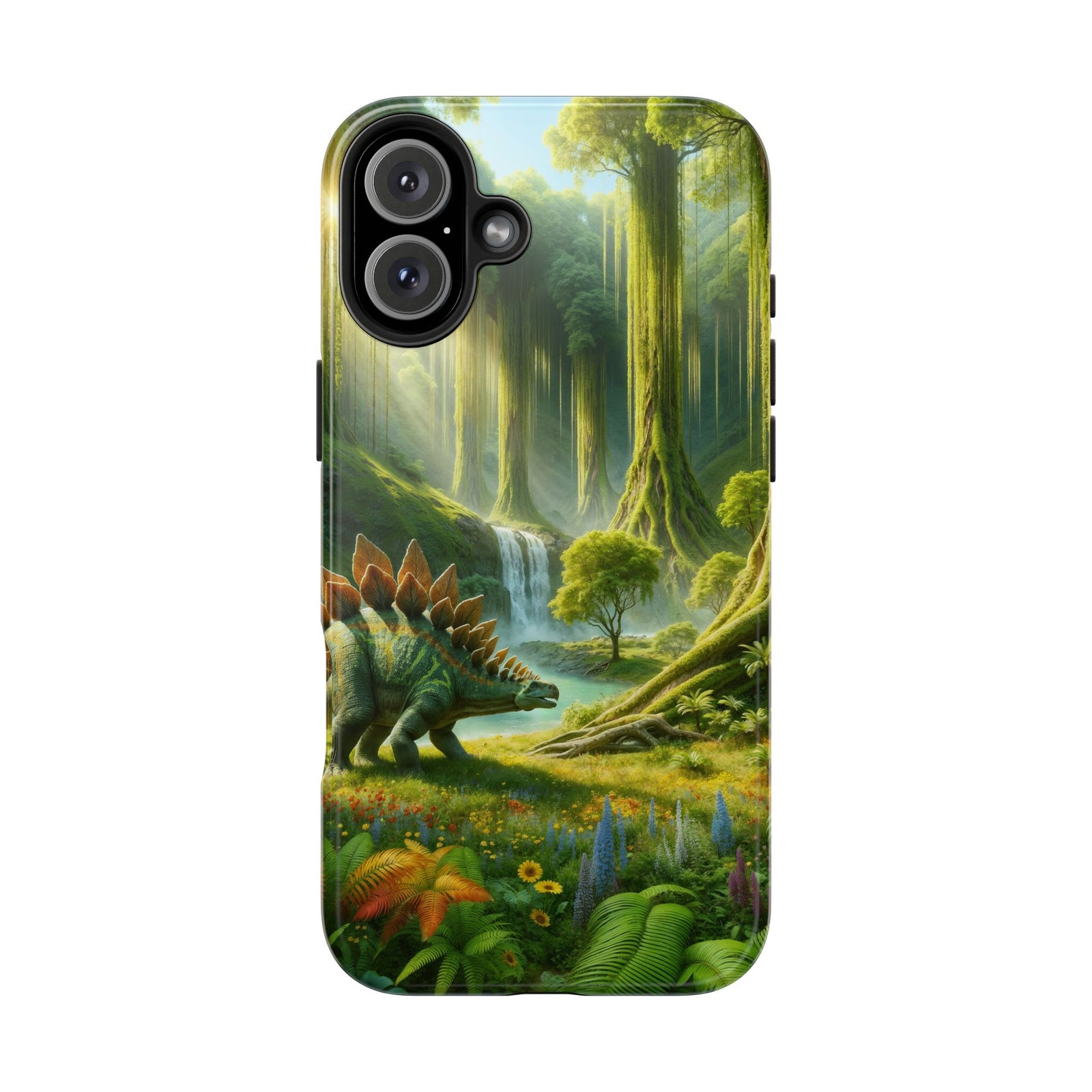 Stegosaurus Paradise Adventure - Dinosaur Phone Case
